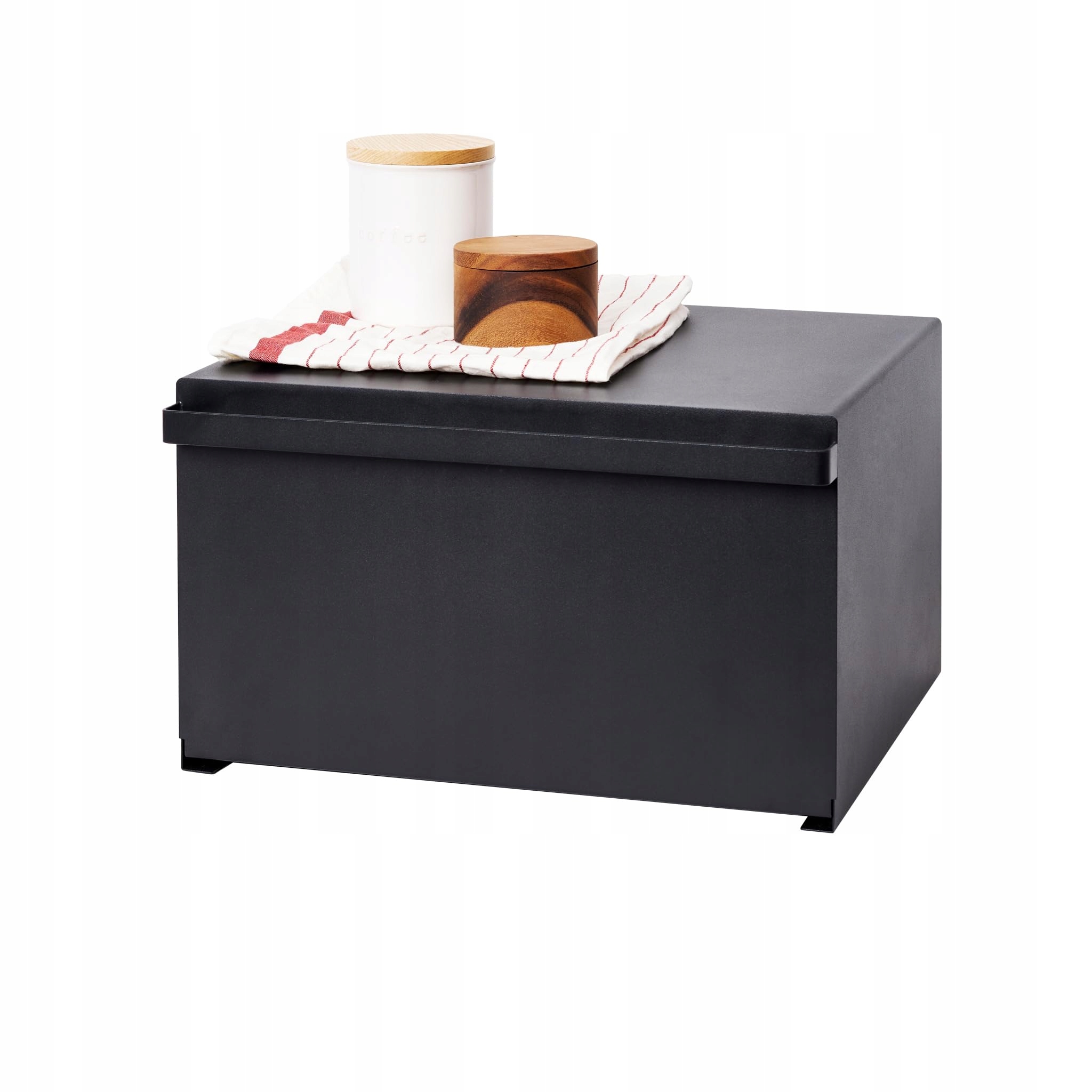 Yamazaki Tower chlebník z oceli, černá, 34,5 x 40 x 24 cm