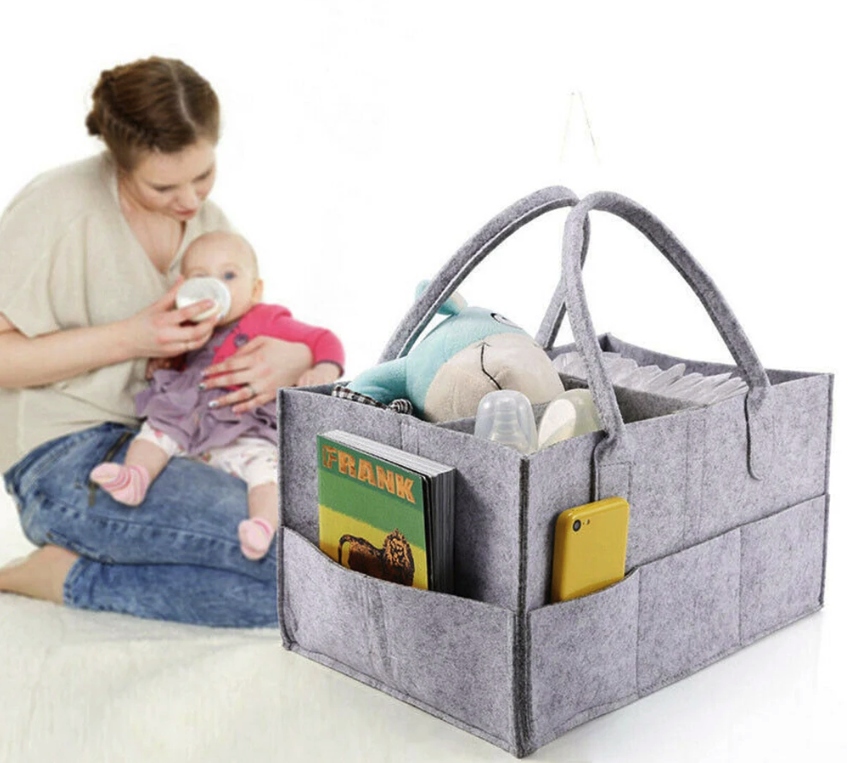 ORGANIZER TORBA MAMY DZIECKA FLICOWA FILC PIELUCHY WIELOFUNKCYJNA Wysokość 18 cm