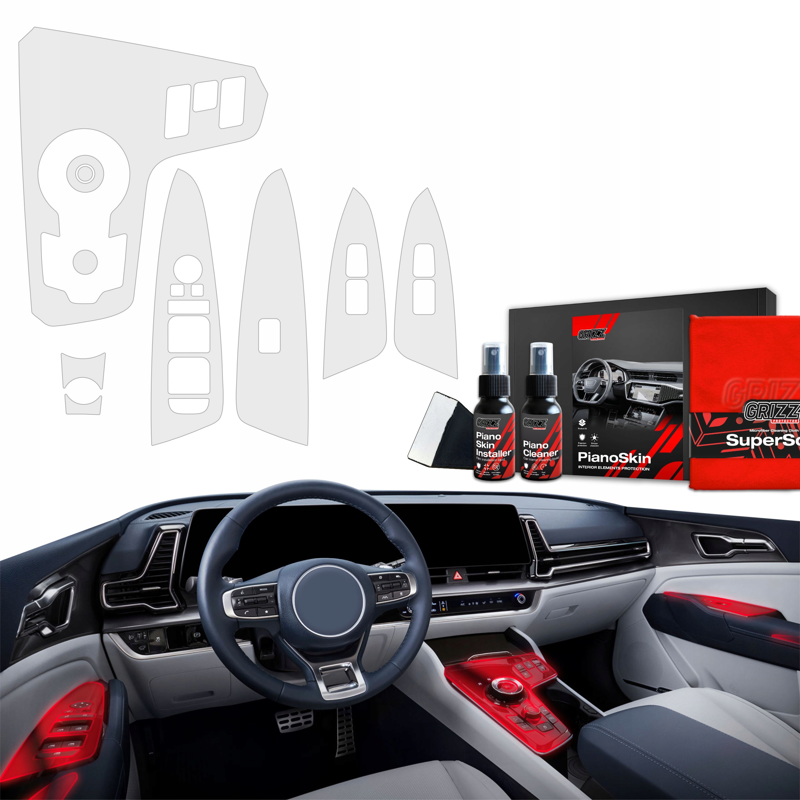 6v1 fólie pro interiér Kia Sportage 5 (2021-2024) Antiotisková