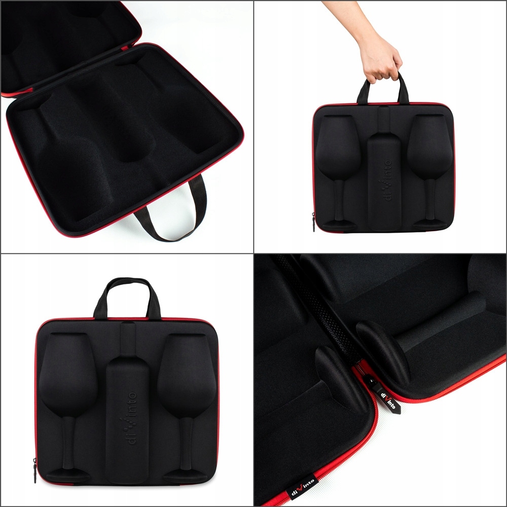 KIELISZKI W ETUI DO WINA 750ml Black Na prezent Marka Froster