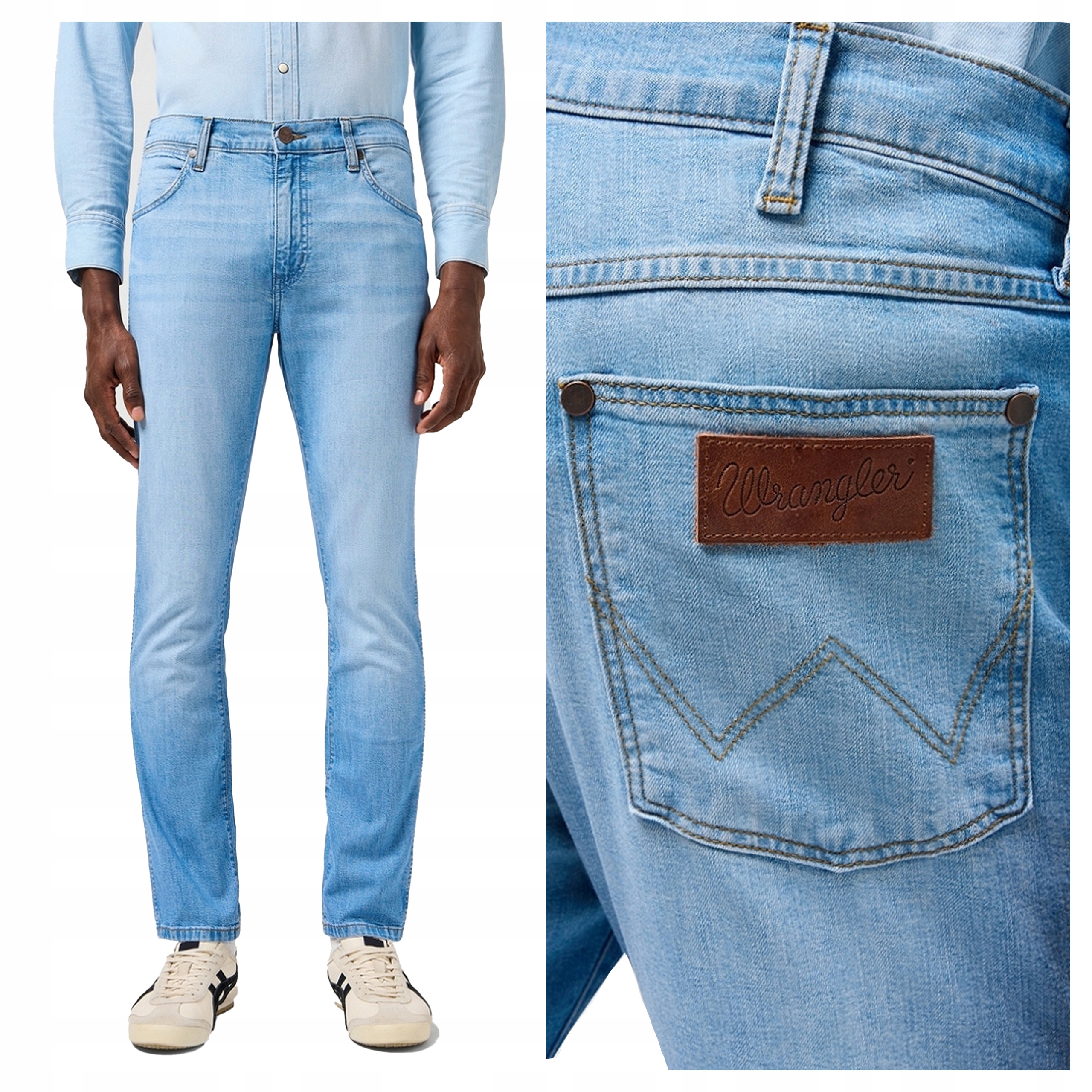 Wrangler Larston W34 L34 Pánské džínové kalhoty džíny Přiléhavé