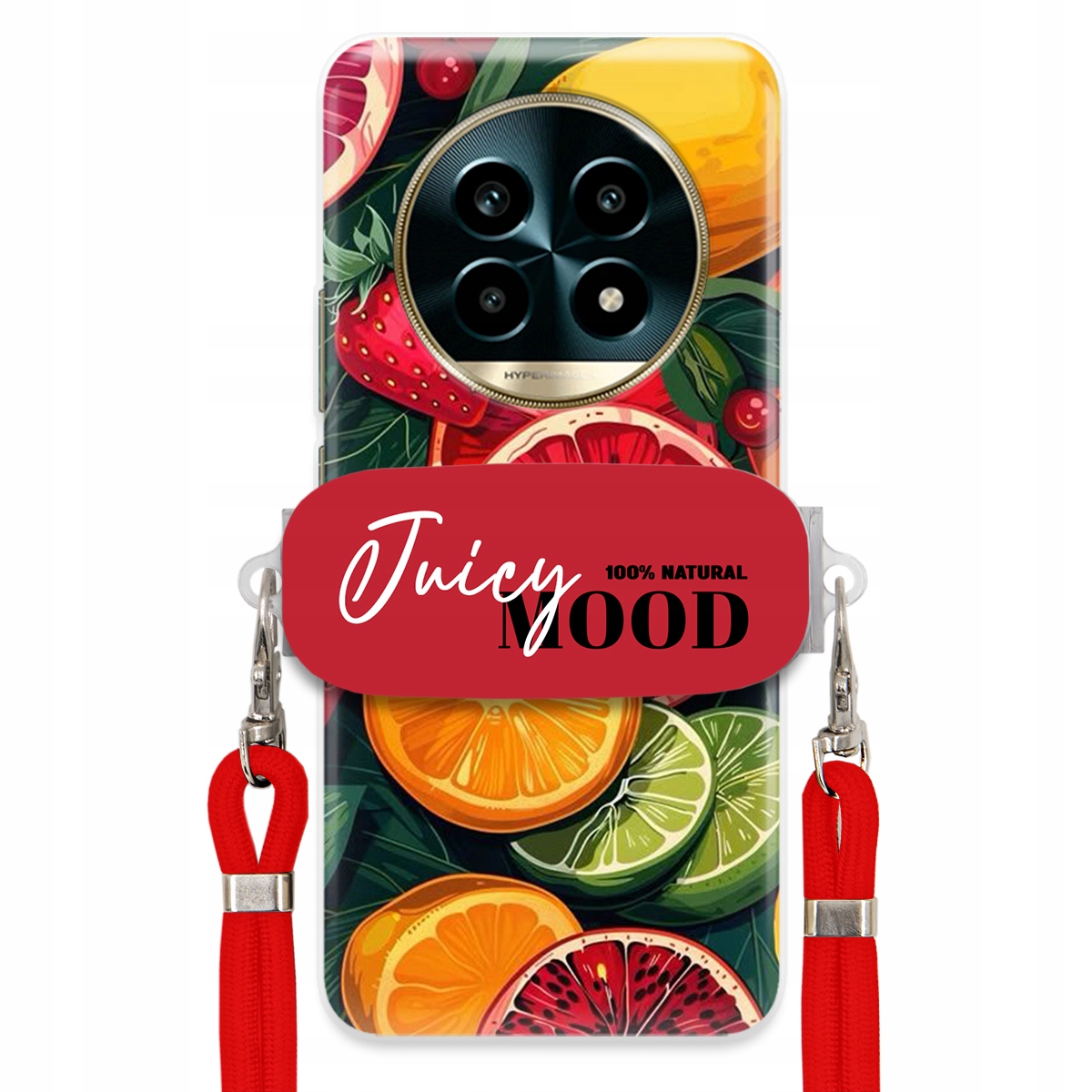 Puzdro pre Realme 13 Pro Plus 5G Červené vodítko držiak Juice Mood Módne