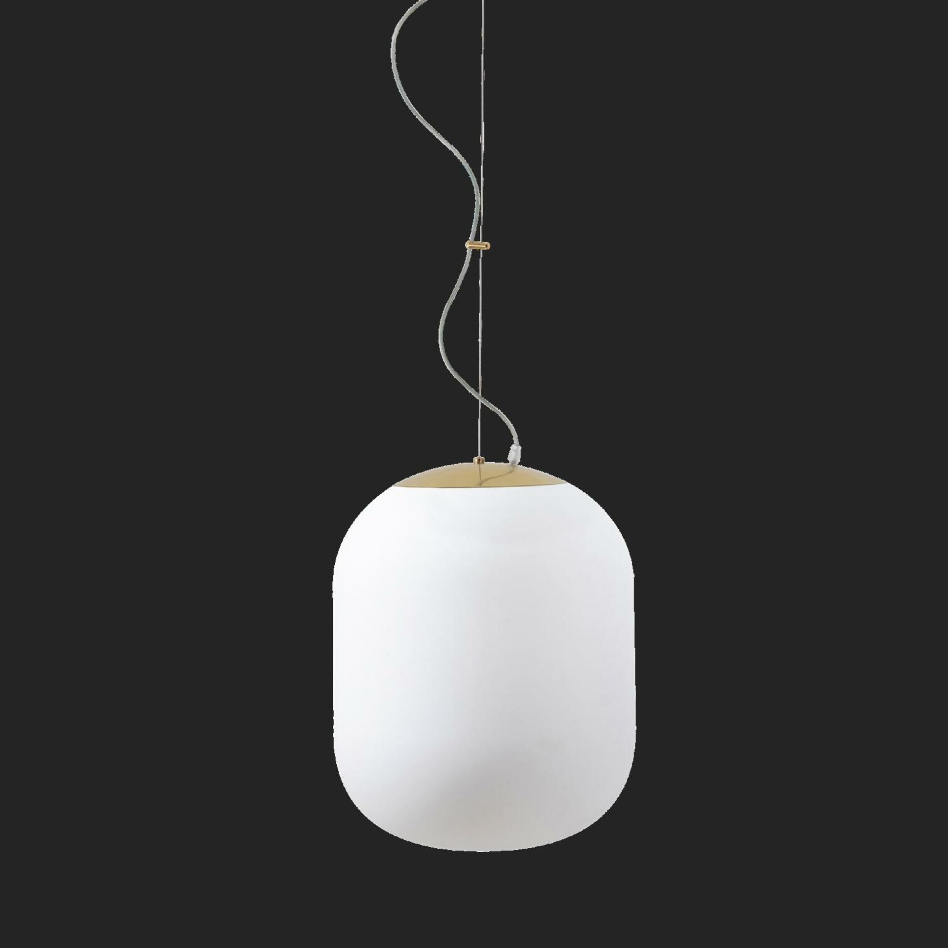 Osmont 62368 Tania L2 Hp závesné sklenené svietidlo mosadz leštená biela IP4