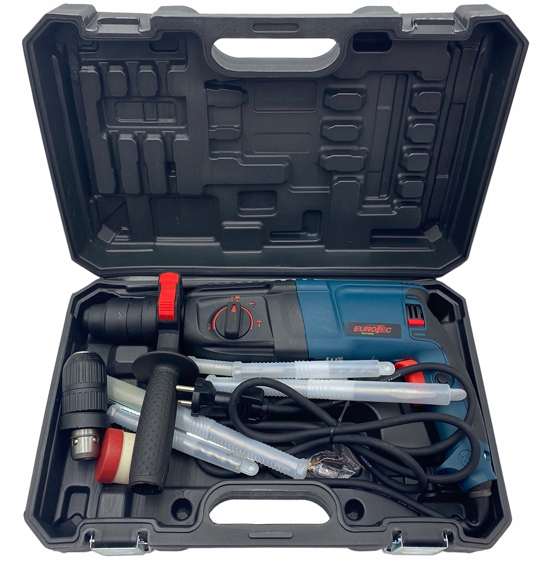 MŁOTOWIERTARKA EUROTEC MŁOT WIERTARKA SDS+ 2500 W Maksymalna średnica wiercenia w metalu 13 mm