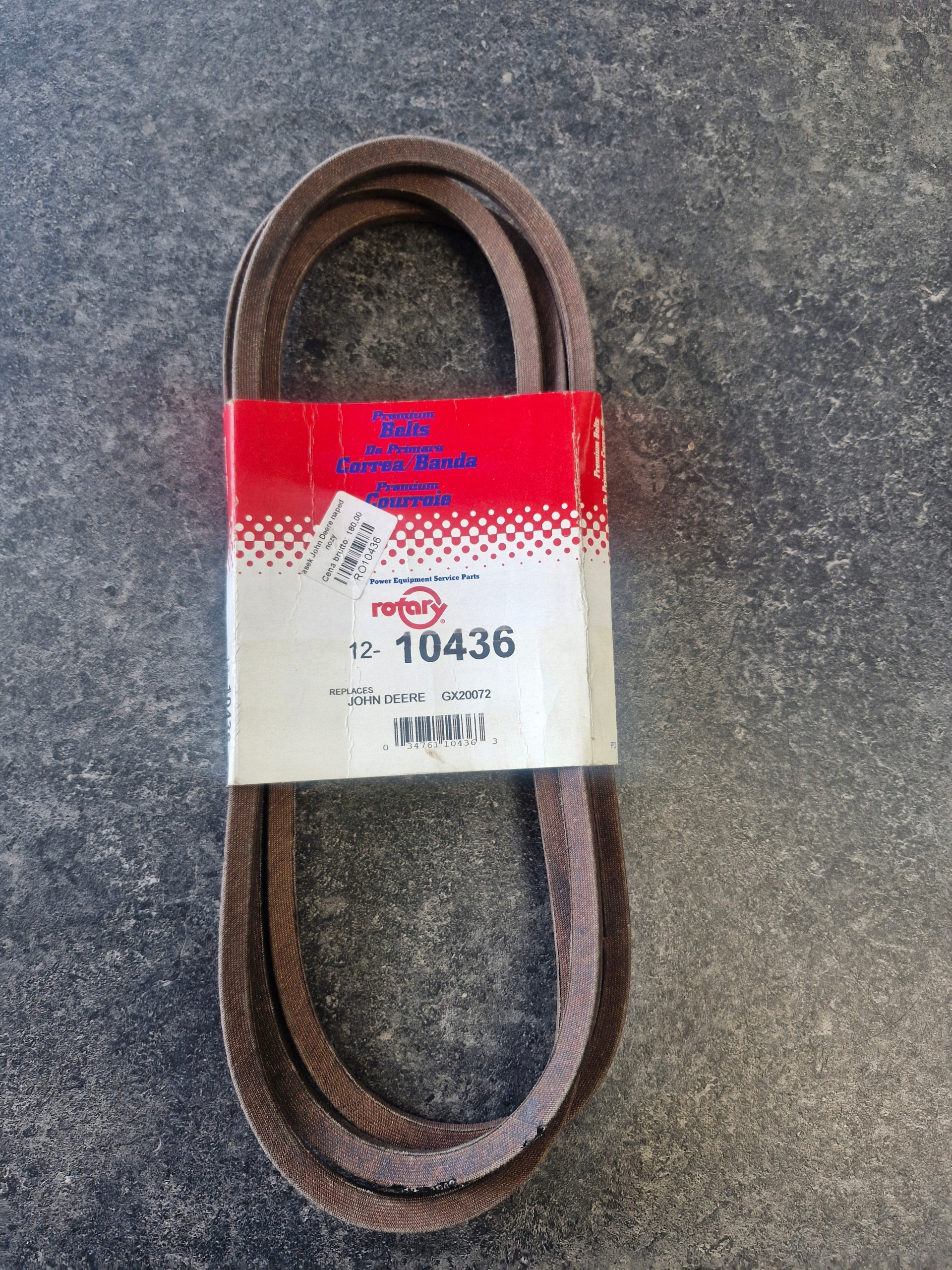 Hnací řemen nožů John Deere GX20072