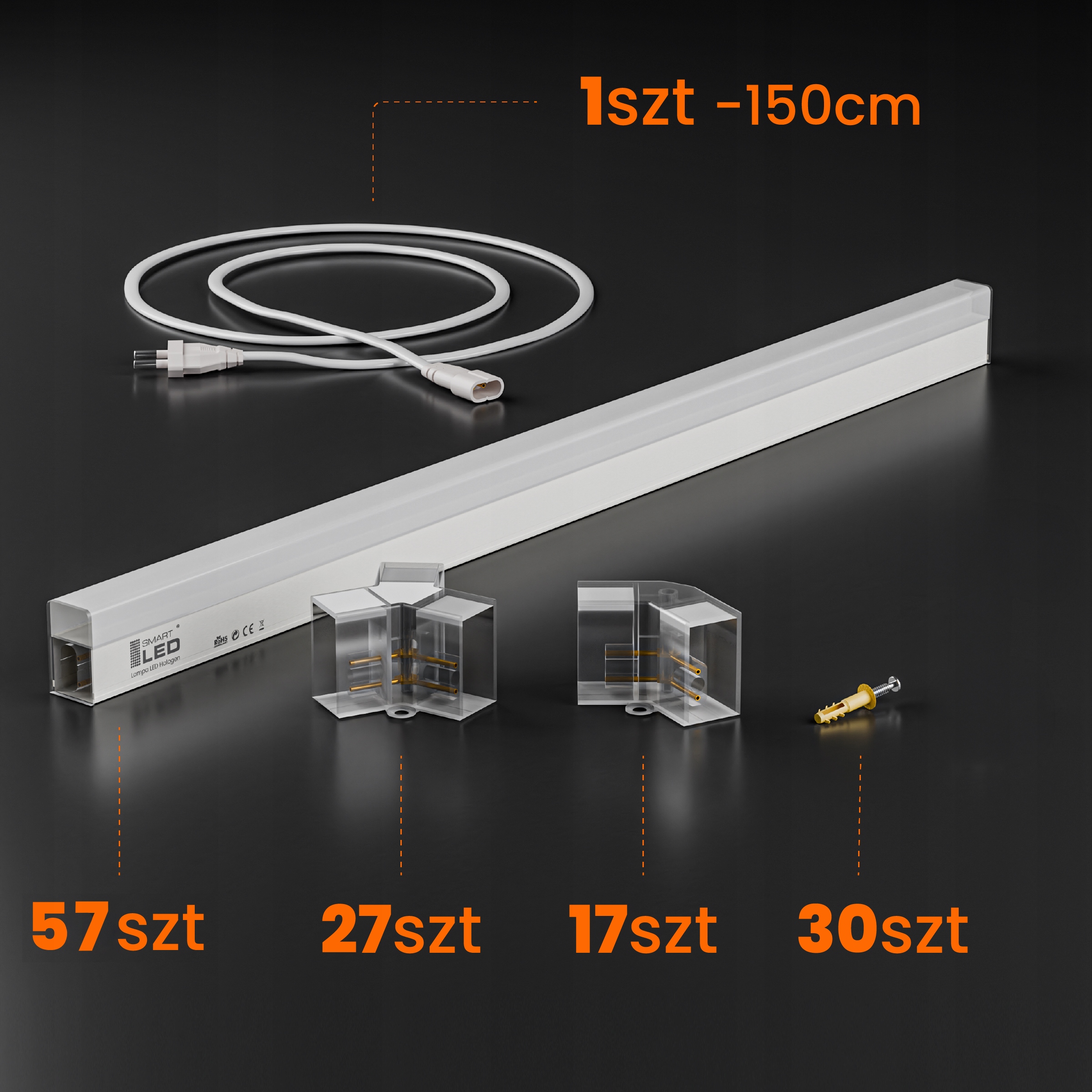 LED sešstūra griestu paneļa apgaismojums garāžas darbnīcai 522 x 298 cm Barošanas tīkls