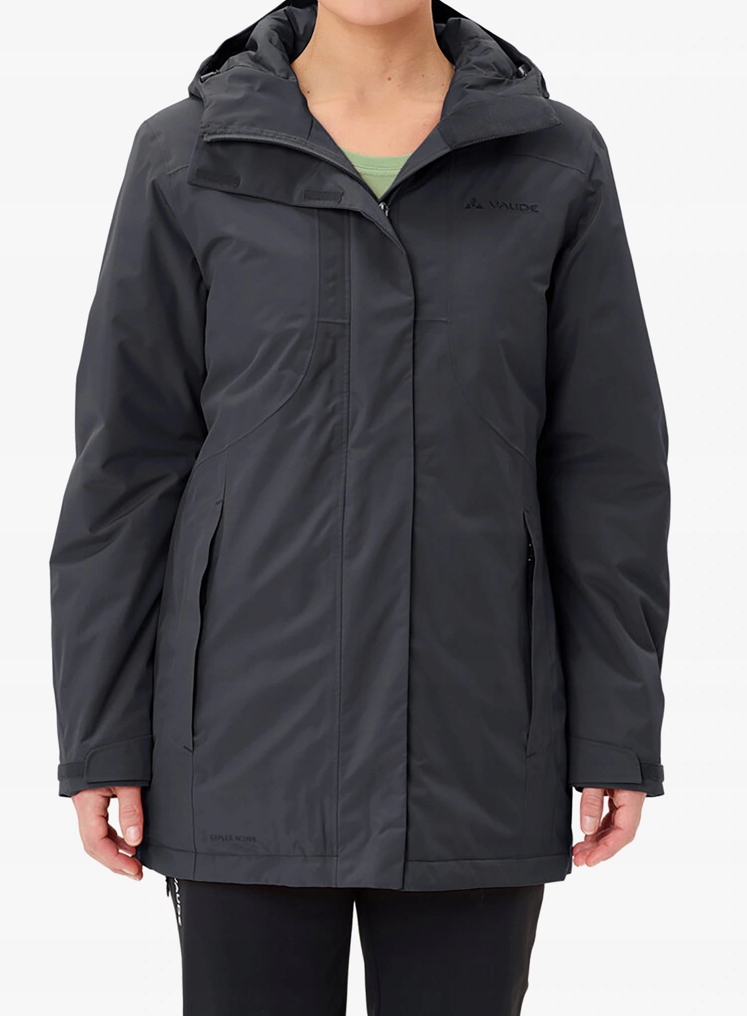 Dámská zateplená bunda Vaude Rosemoor Padded Parka fantomová černá 36 (xs)