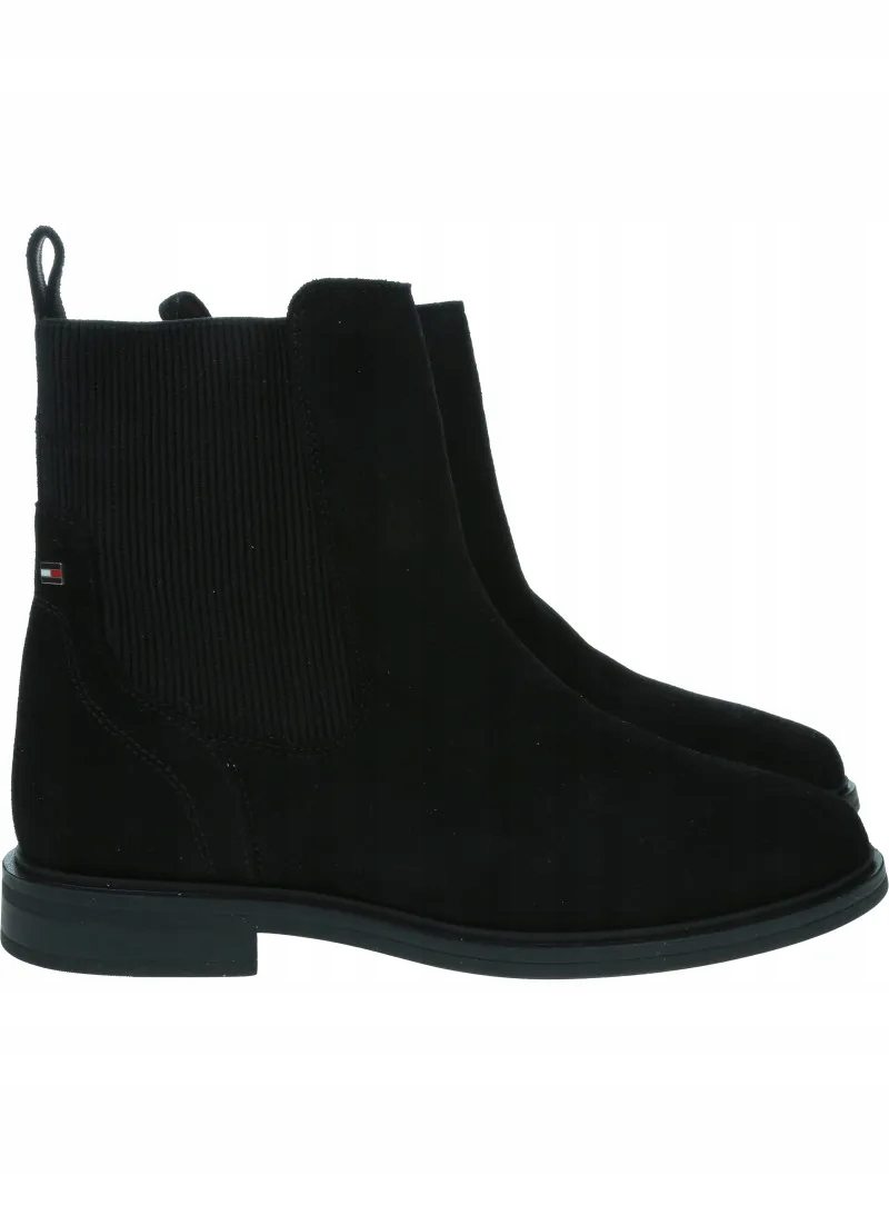 Kotníkové Boty Tommy Hilfiger Flag Suede Chelsea Boot FW0FW08780 Bds 38