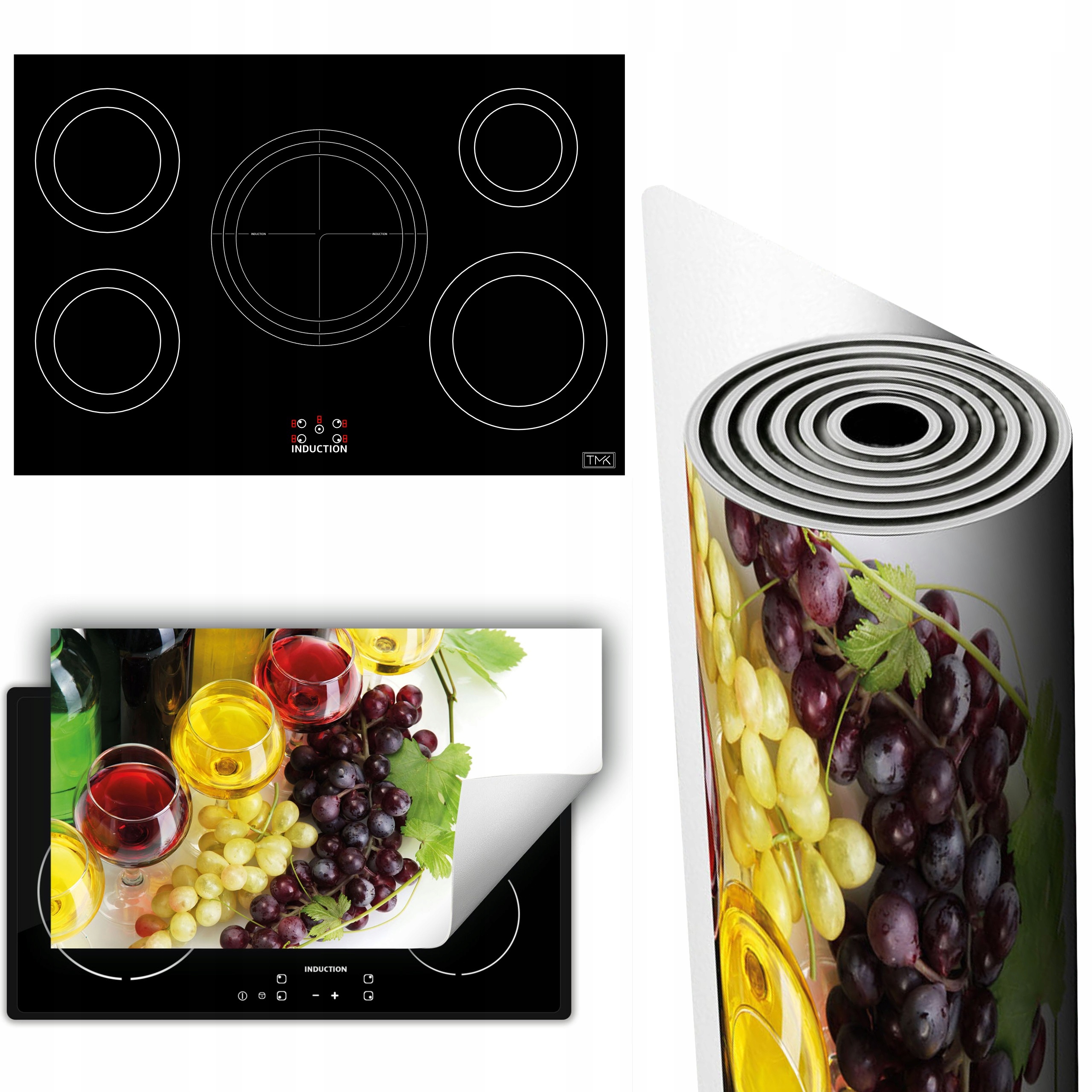 Vinylová Podložka Ochrana Kuchyňské Desky 90x52 barevná víno