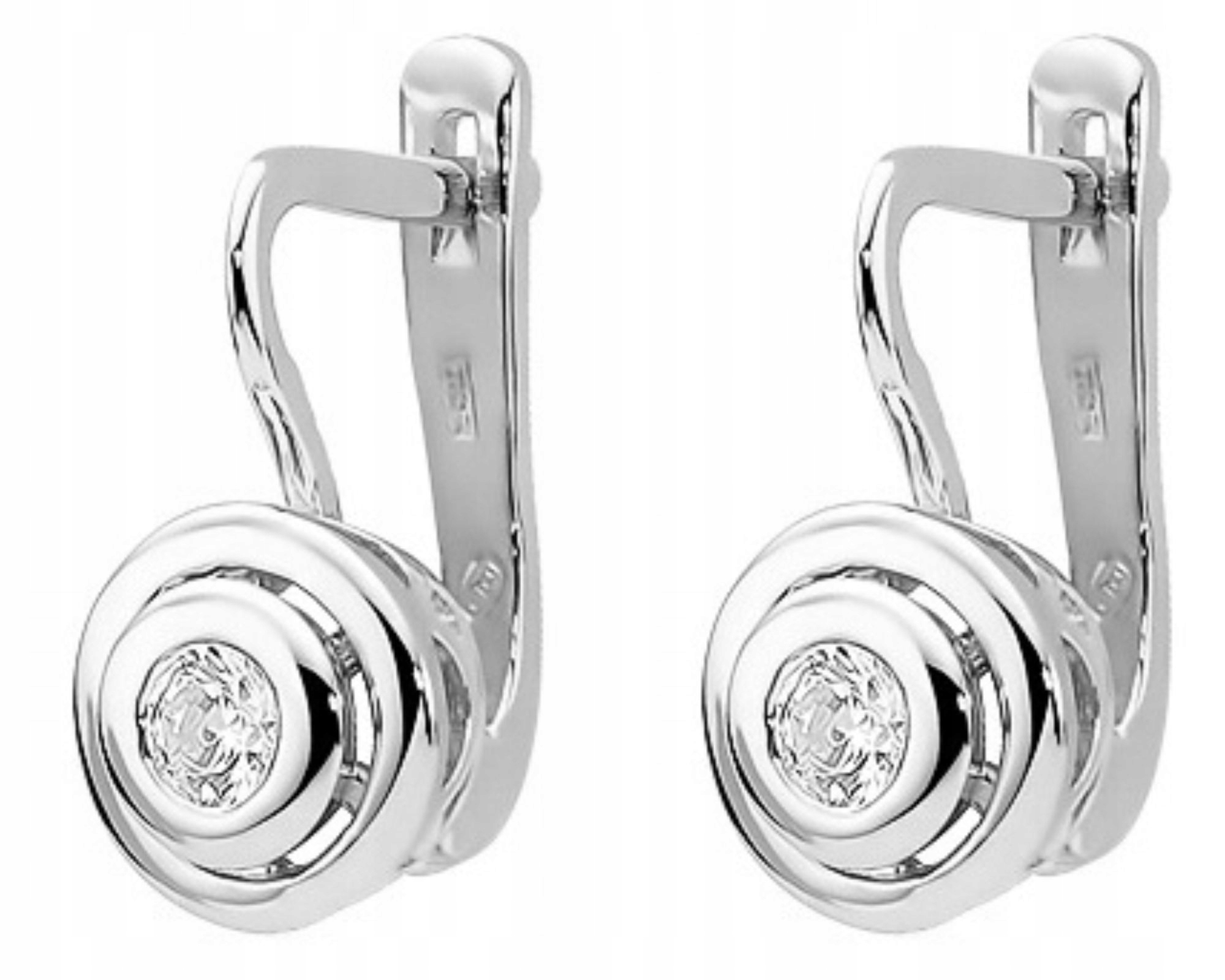 Bílé zlaté náušnice s brilianty 0,20 ct 0.585 pr