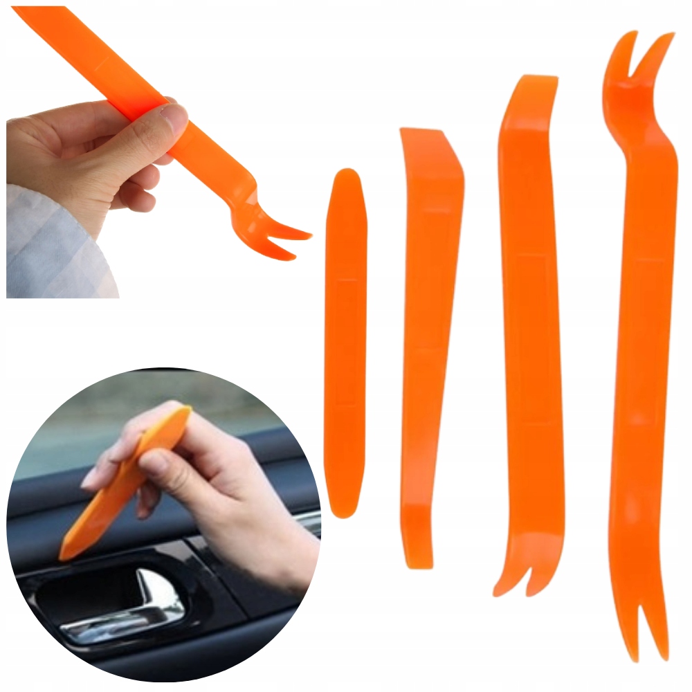 4x ŚCIĄGACZE KLUCZE NARZĘDZIA DO DEMONTAŻU TAPICERKI JAKOŚĆ !