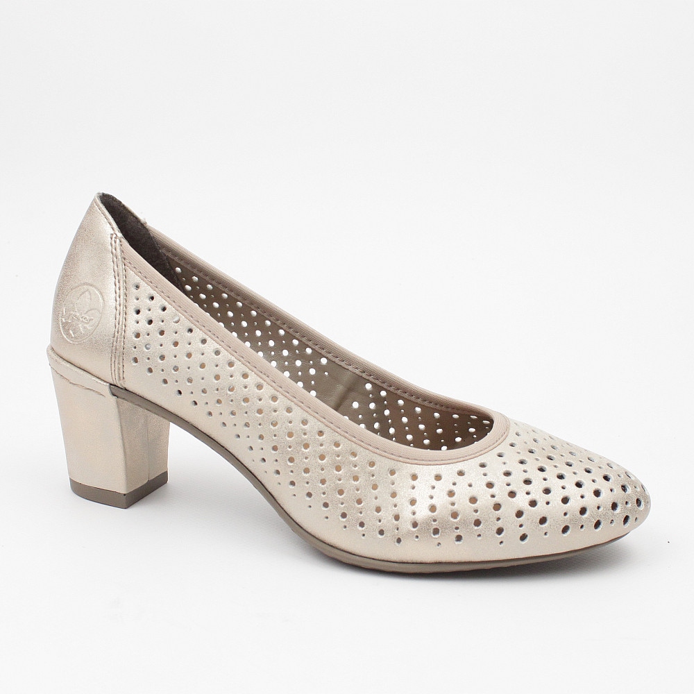 Rieker 41057 Zlaté Ažurové Lodičky vel. 39