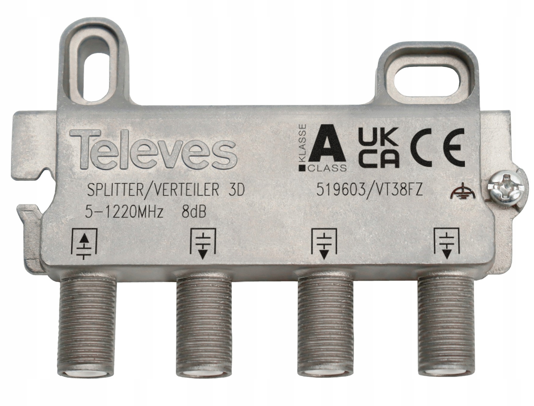 Rozgałęźnik Sygnału 1/3 Televes Spliter 1x3 TV DVB-T2 Rozdzielacz Naziemnej