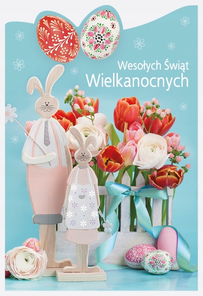 POCZTÓWKA KARTKA WIELKANOC WYCINANA ŚWIĘTA 9 SZT. Materiał papier