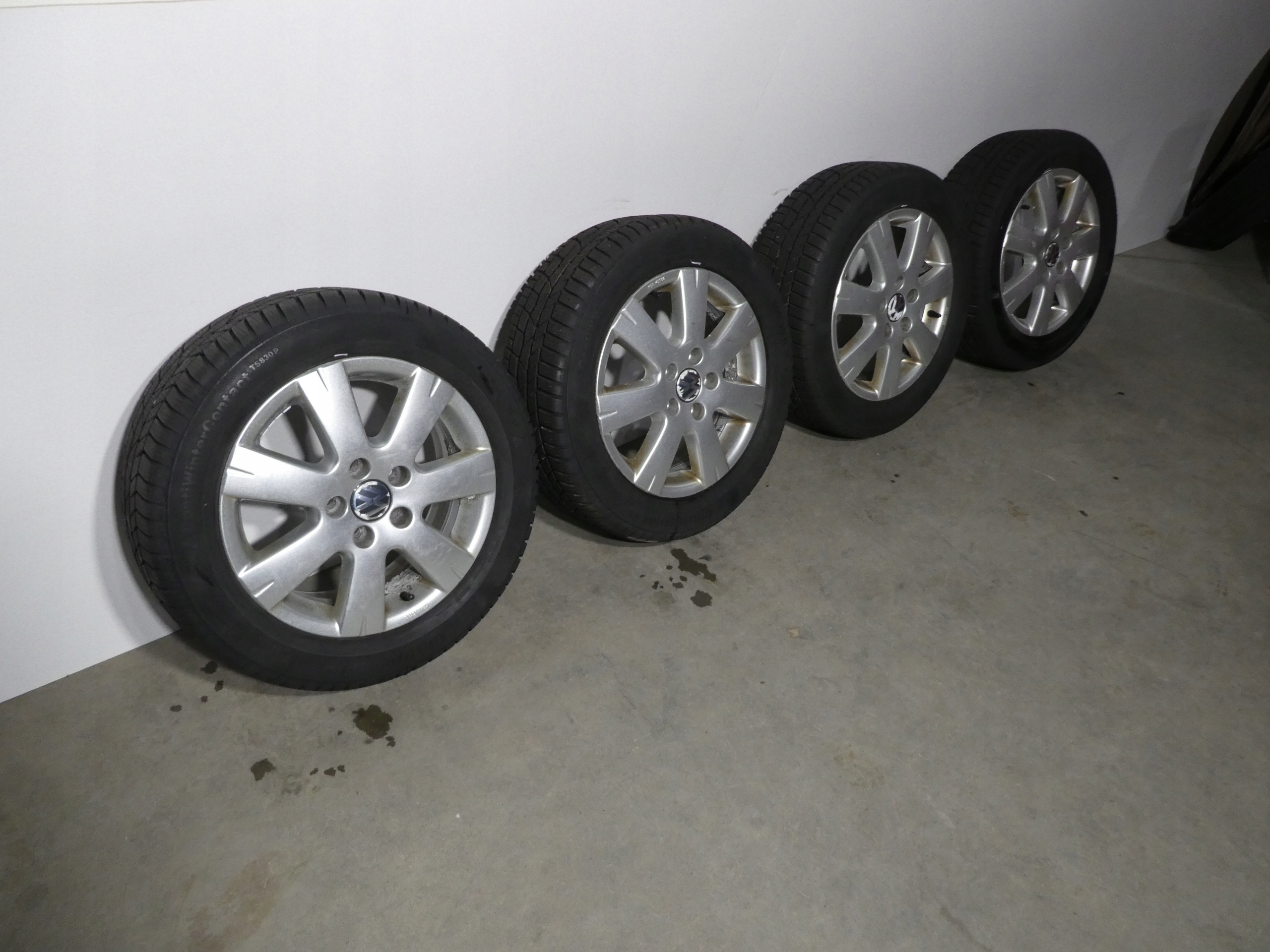 4X wheels discs tyres VW 5X112 1T4071496 2017R 205/55/16