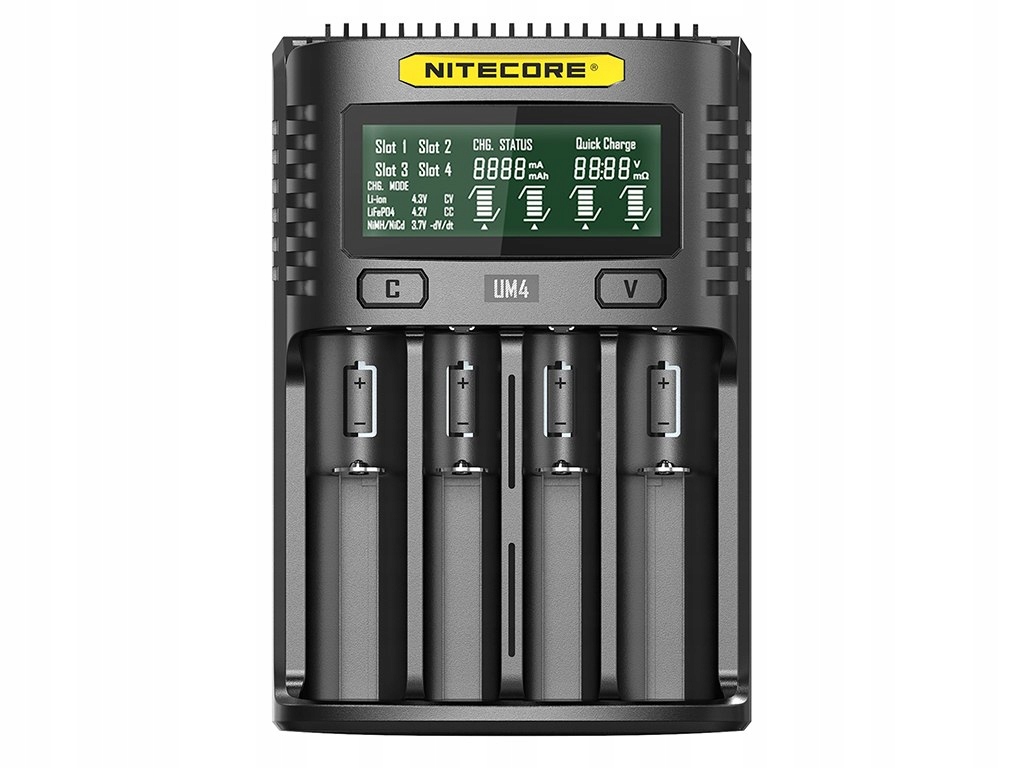 

Nitecore UM4 do Li-Ion, LiFePo4, Ni-MH, Ni-CD