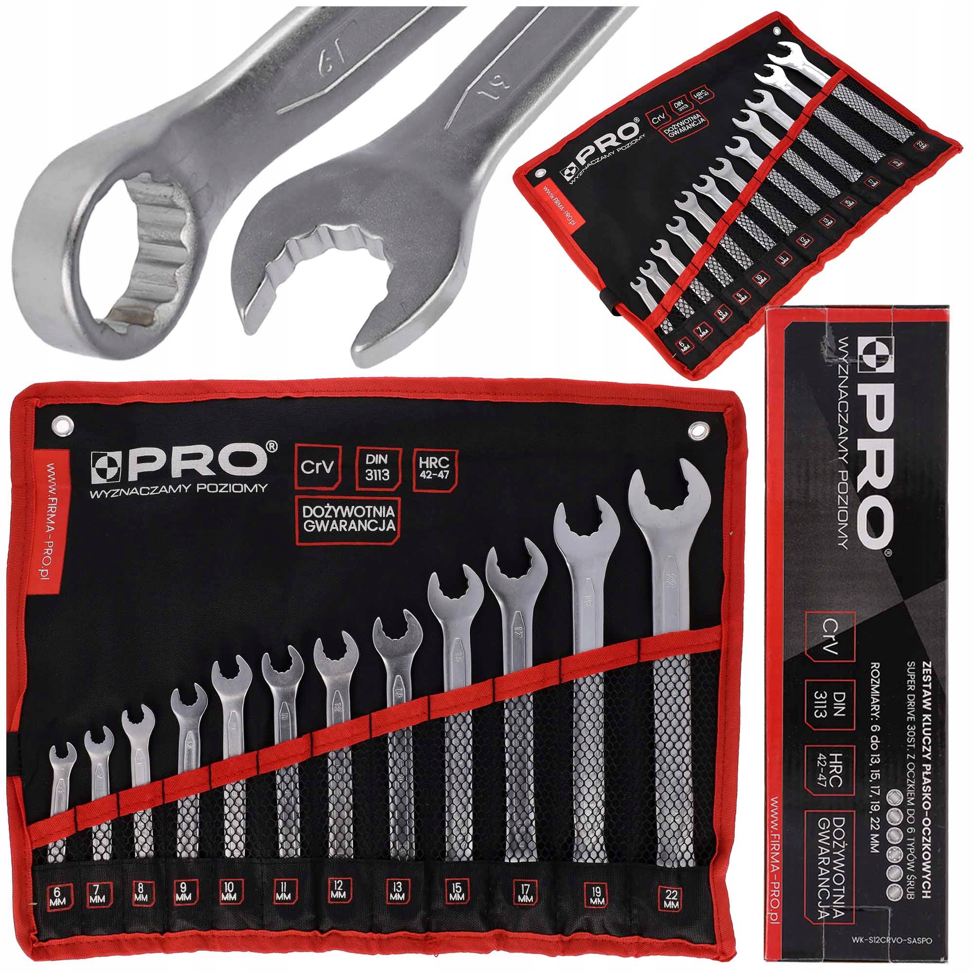 

Klucze Płasko Oczkowe Płaskie 6-22mm Zestaw 12szt