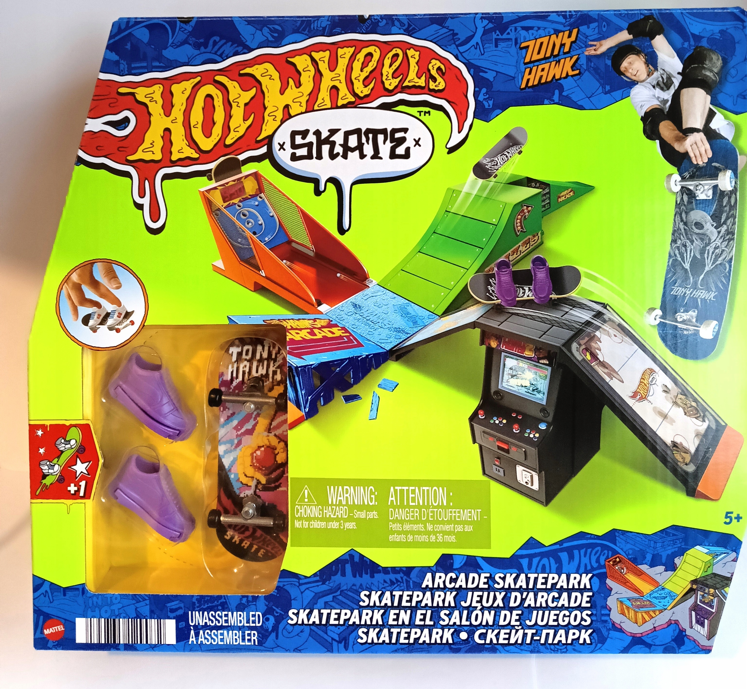 Hot Wheels Skate de Dedo Arcade Skatepark Tony Hawk - HGT91 HMJ98