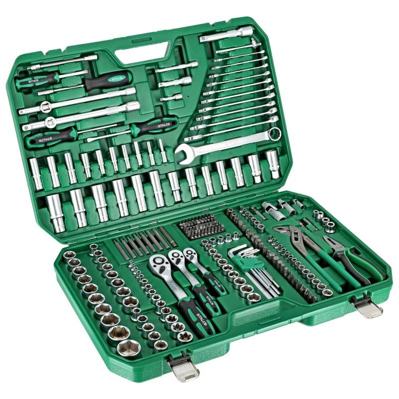Súprava nástrčných kľúčov Bmc 1/2”+3/8”+1/4”, 237-dielna sada račňa 72T, Stalco