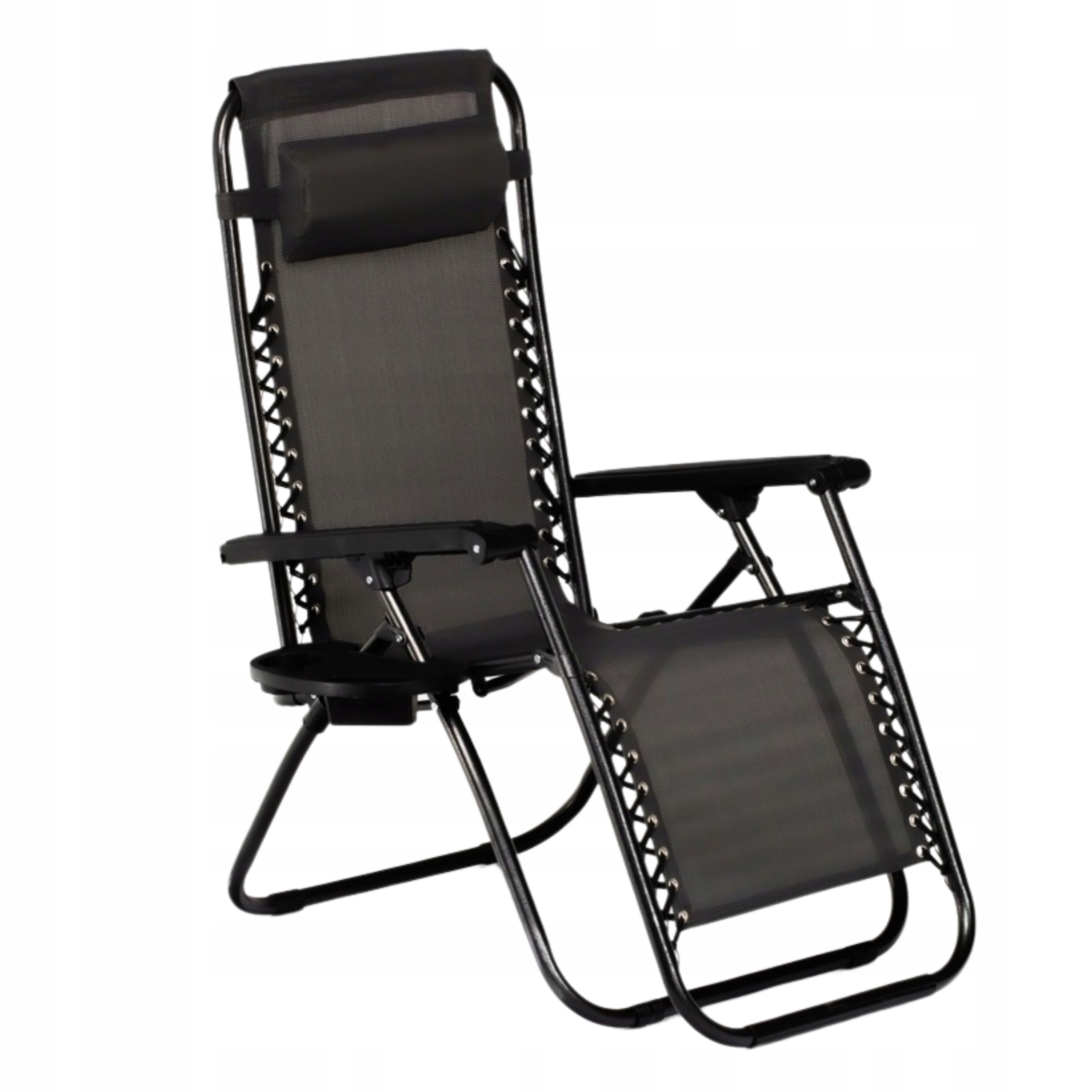 Ležadlo Záhradné Plážové Skladacie Kreslo Zero Gravity Turistická Stolička 2v1