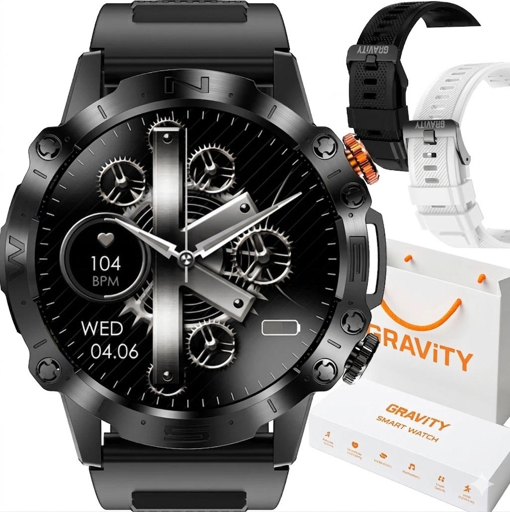 Pánské hodinky Chytré Hodinky Gravity s multifunkčními hovory, baterie 360 mAh