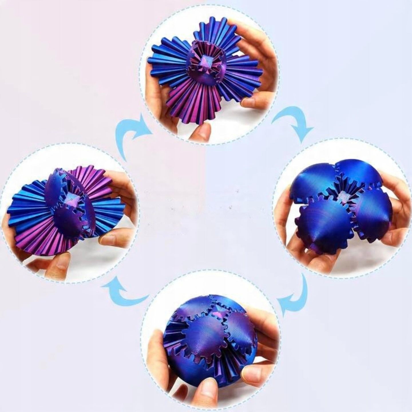 MÁGIKUS GÖMB TÁVTARTÓVAL Színes 3D labda Stresszoldó Fidget Gyermek életkora 18+ év