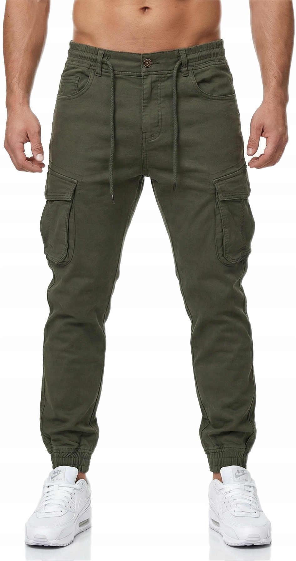 Bojówki Męskie Spodnie Elastyczne Joggery Jakość