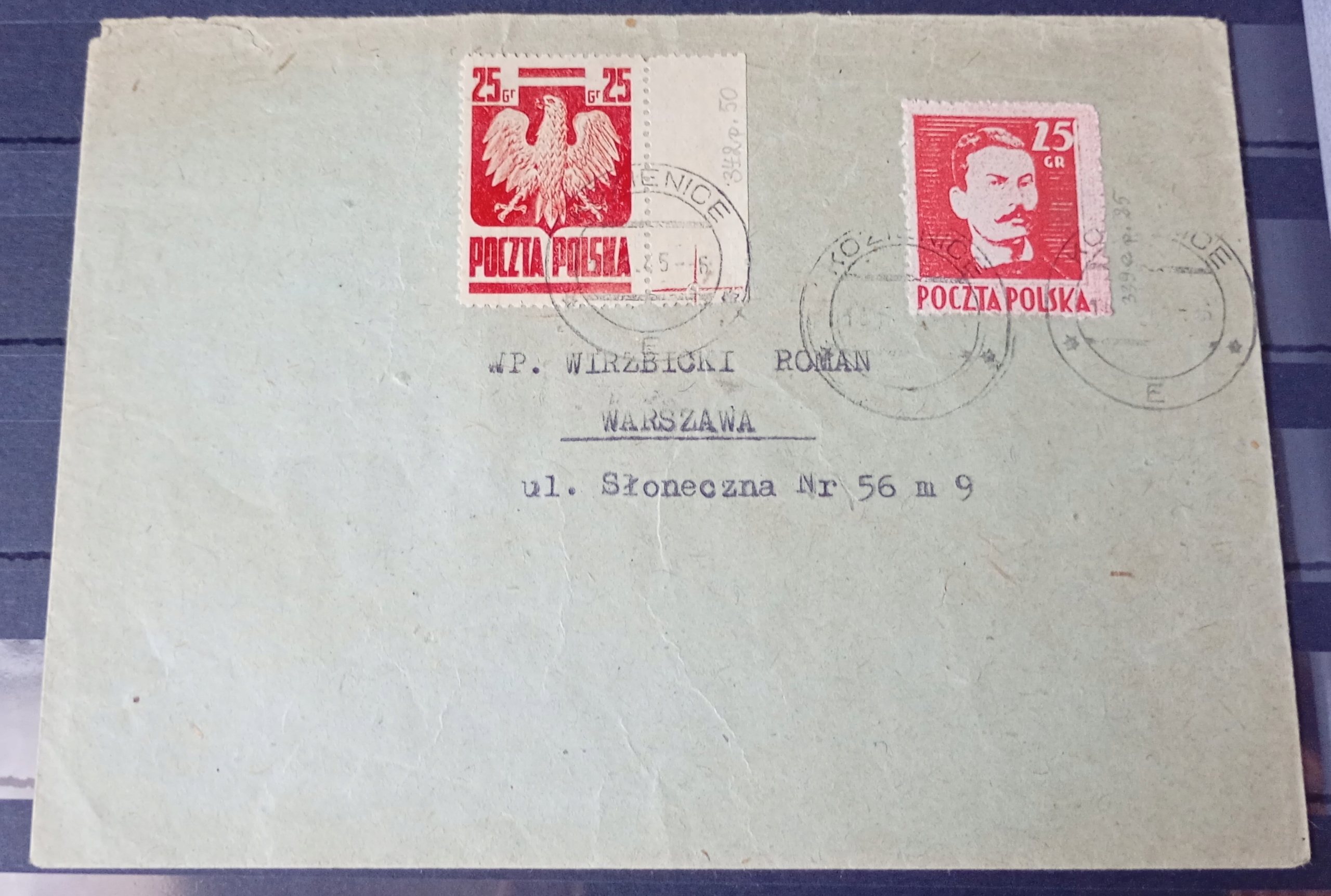 Koperta z znaczkiem Fi 339a i 342 ATEST