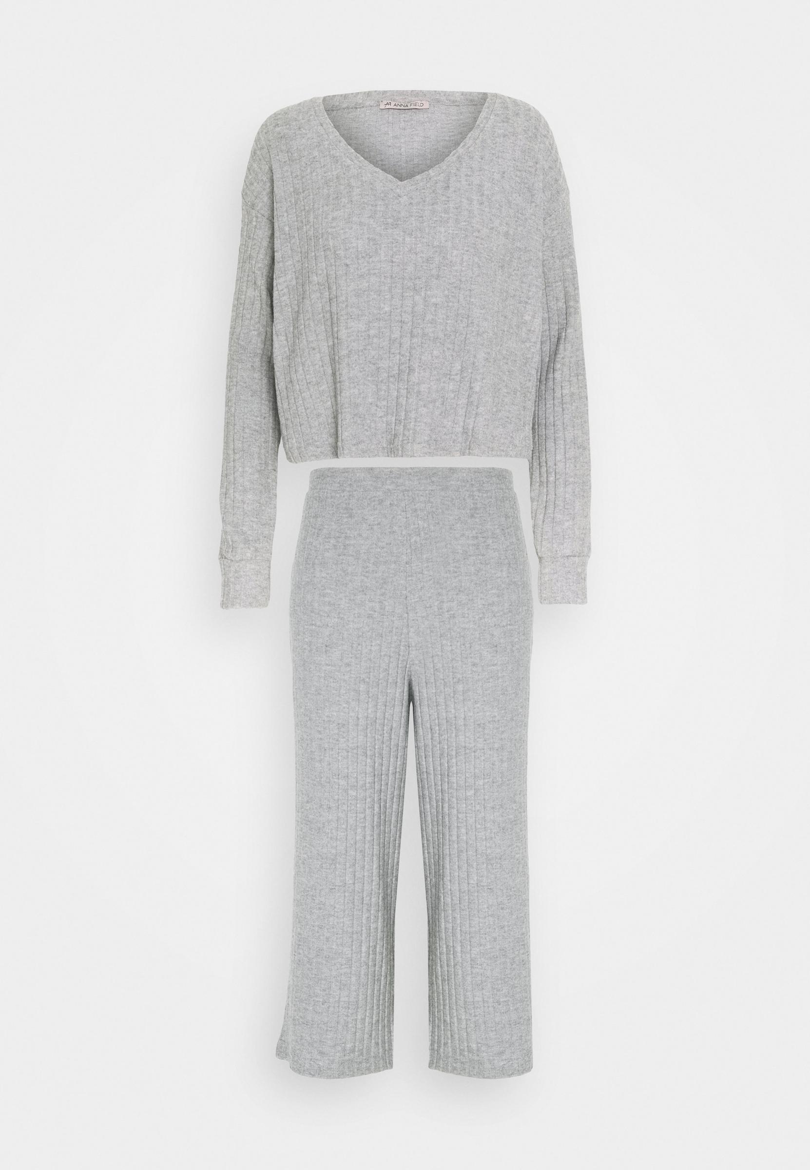 ANNA FIELD PIŻAMA SZARA DŁUGA M