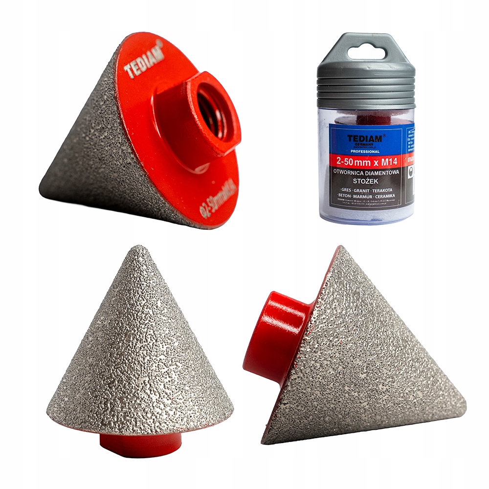 Korunkový Vrták diamantová děrovačka pro granitový gres M14 x 2-50 mm Tediam Pro