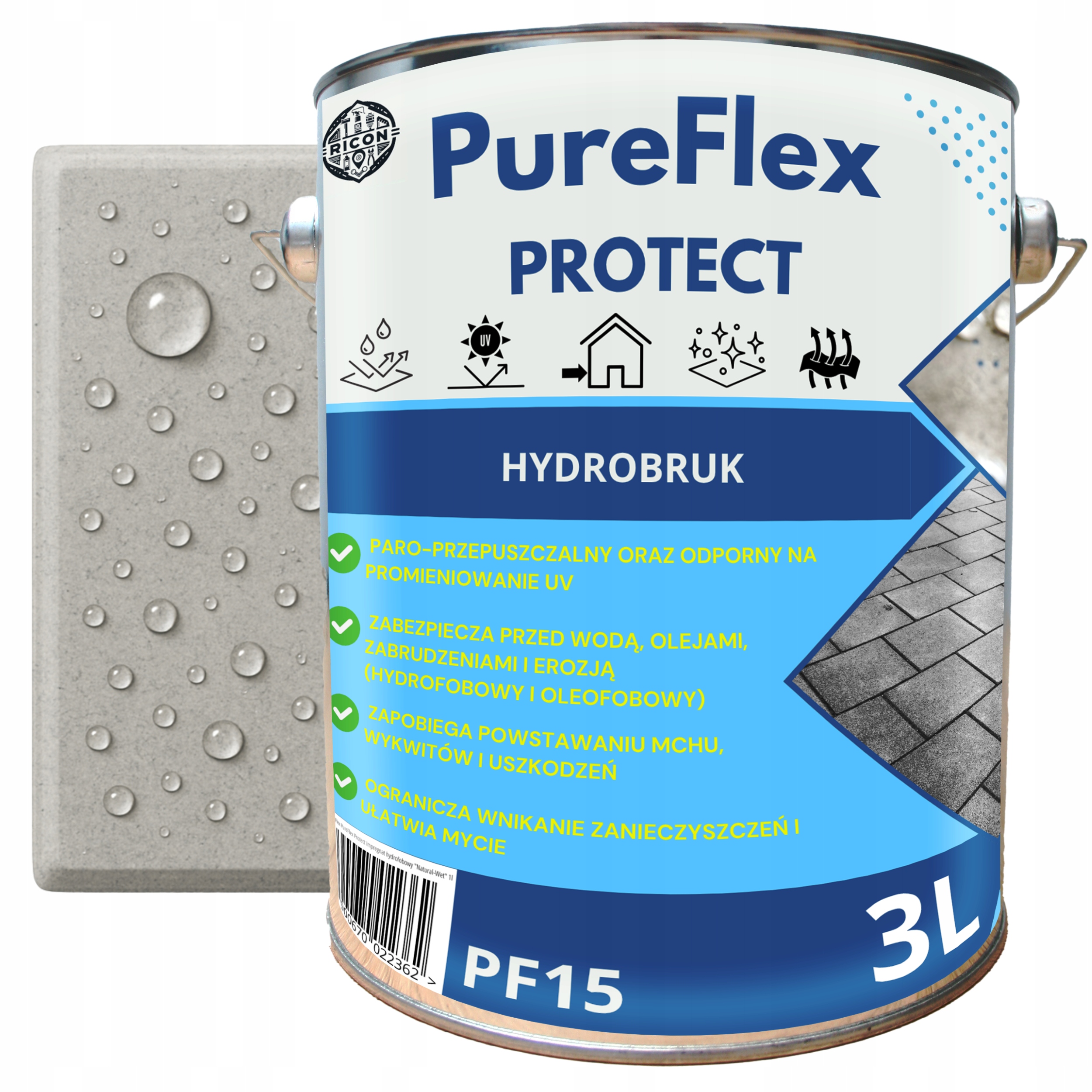 Levně Impregnace Na Dlažební Kostky A Betonu Hydrofobní 3 L