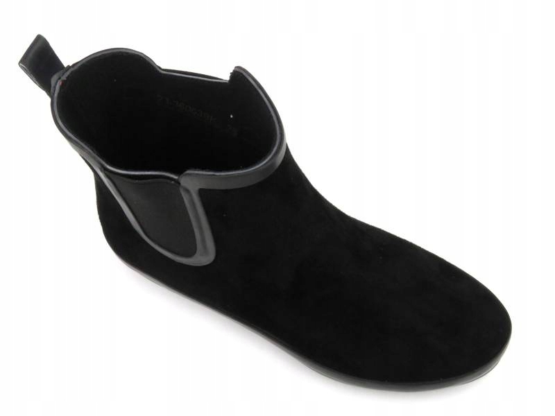 BOTKI KALOSZE DAMSKIE POTOCKI 36063 ZAMSZ CZARNE Kod producenta 23-36063