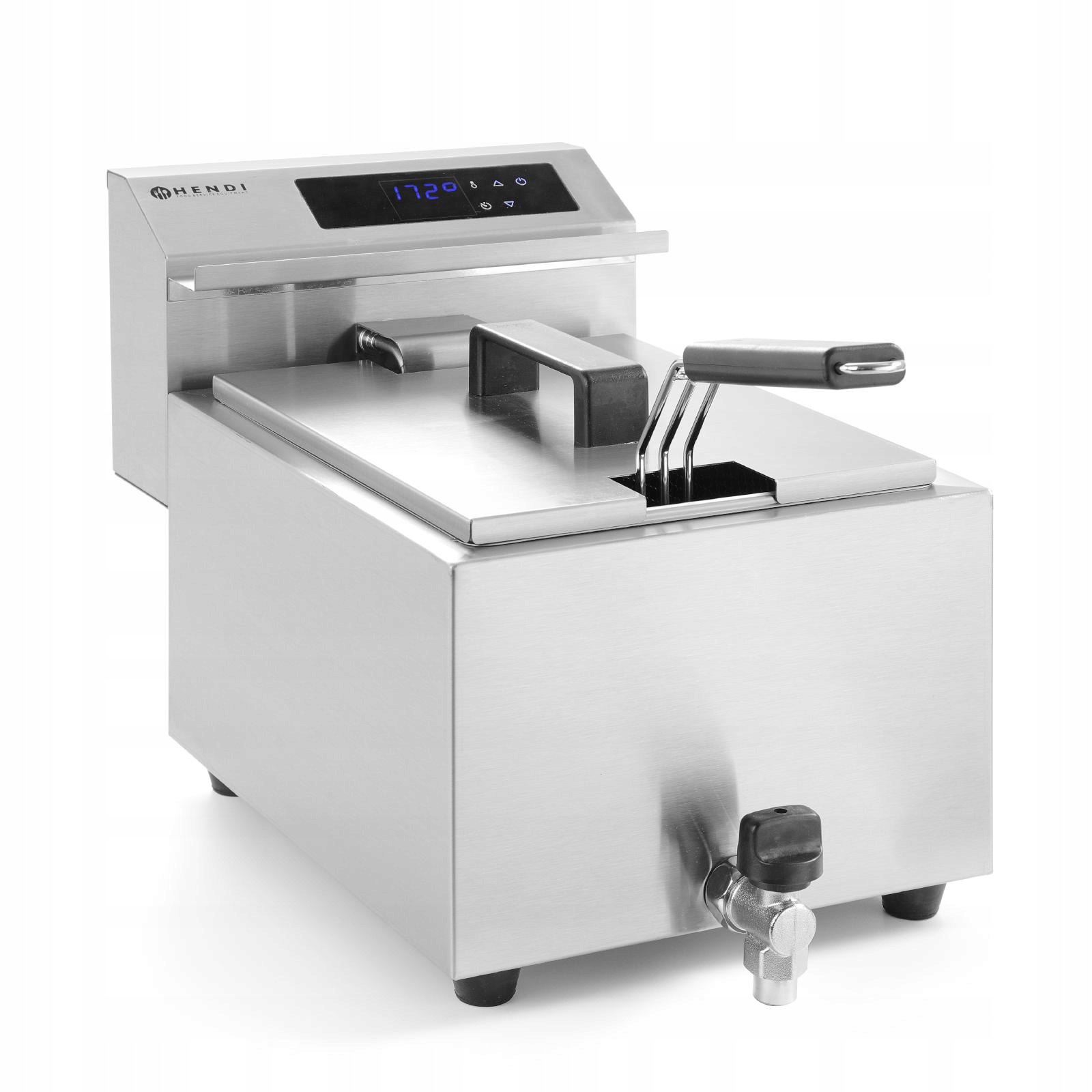 Fritéza digitální Hendi Profi Line, s výpustí, 8 l, 3,5 kW