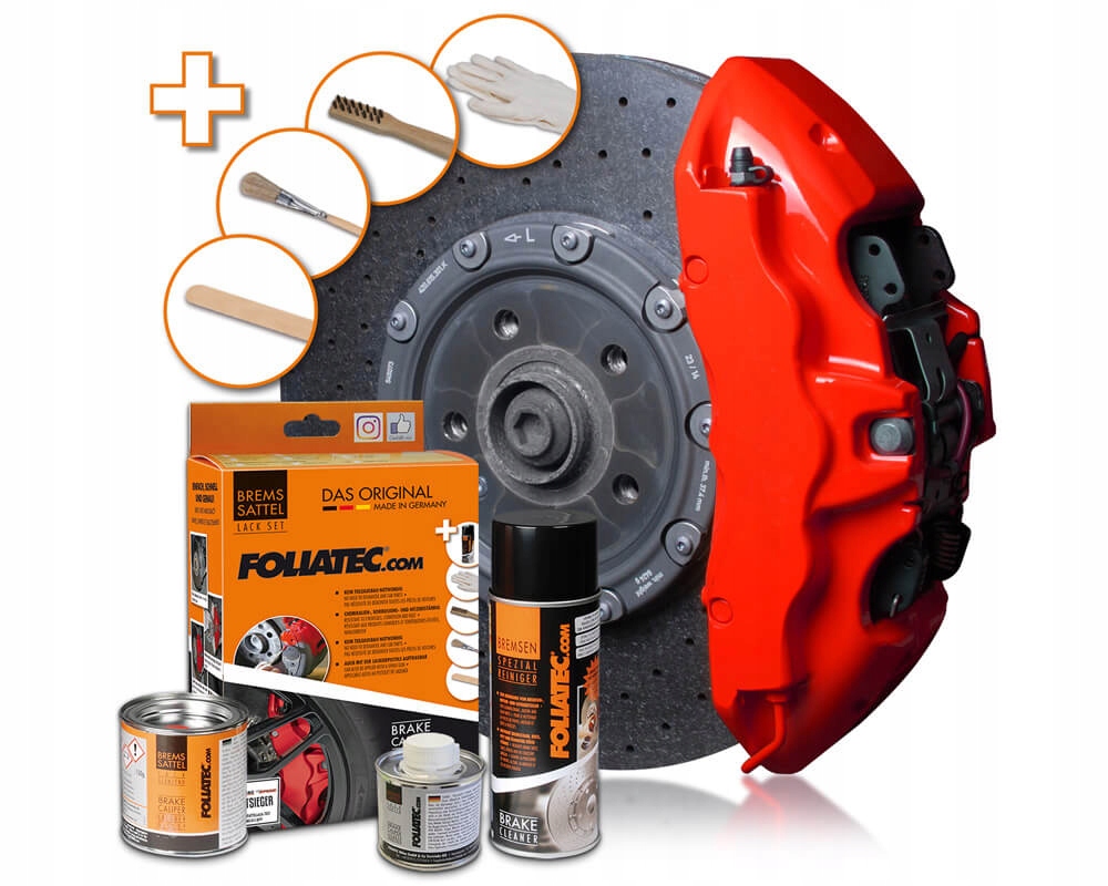 Foliatec lakier farba do zacisków hamulcowych Performance czerwony