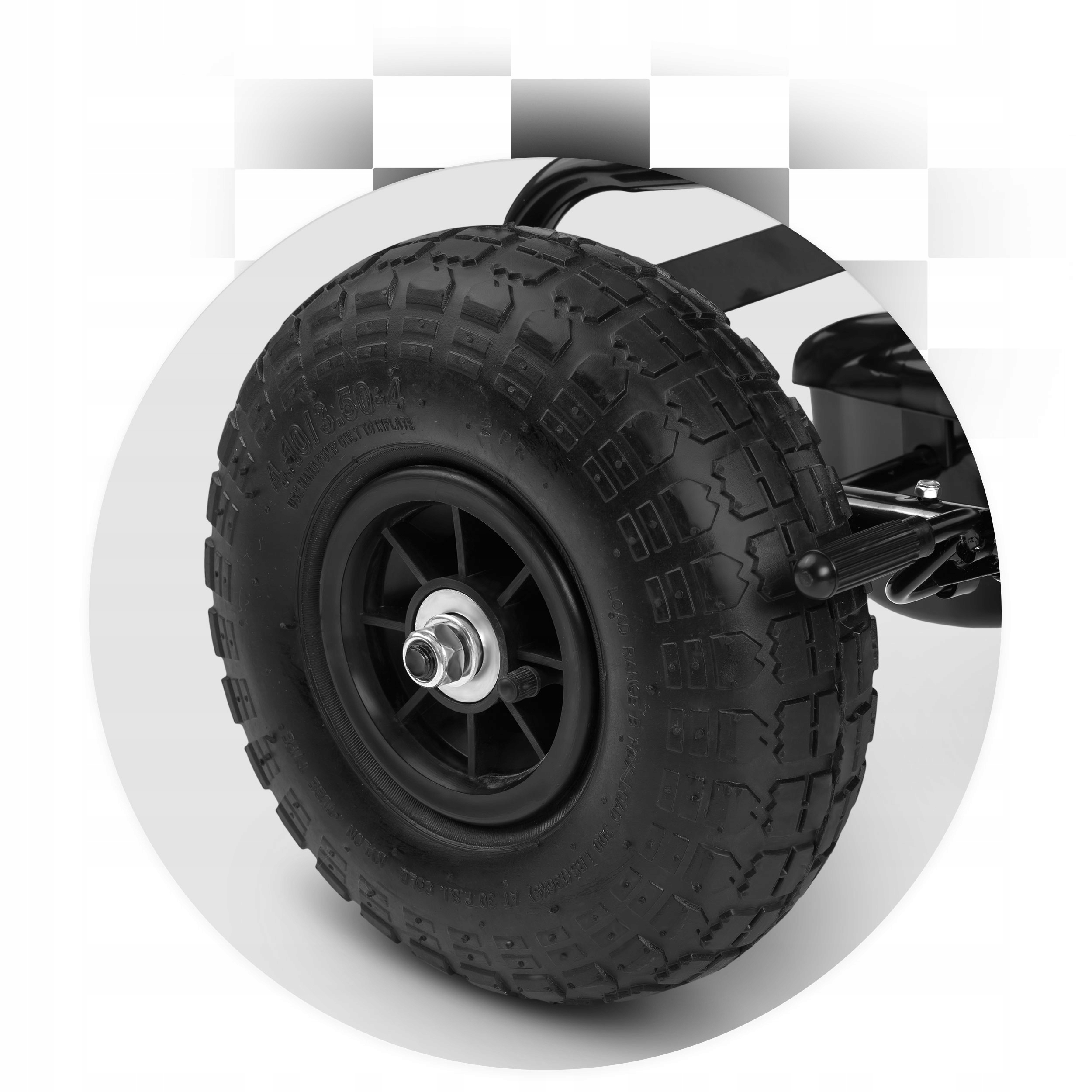 GOKART NA PEDAŁY DLA DZIECI POMPOWANE KOŁA SOLIDNY Długość pojazdu 95 cm