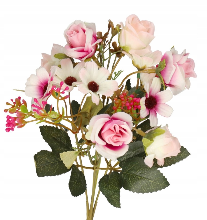 SZTUCZNE KWIATY JAK ŻYWE BUKIET RÓŻA RÓŻE GAŁĄZKI