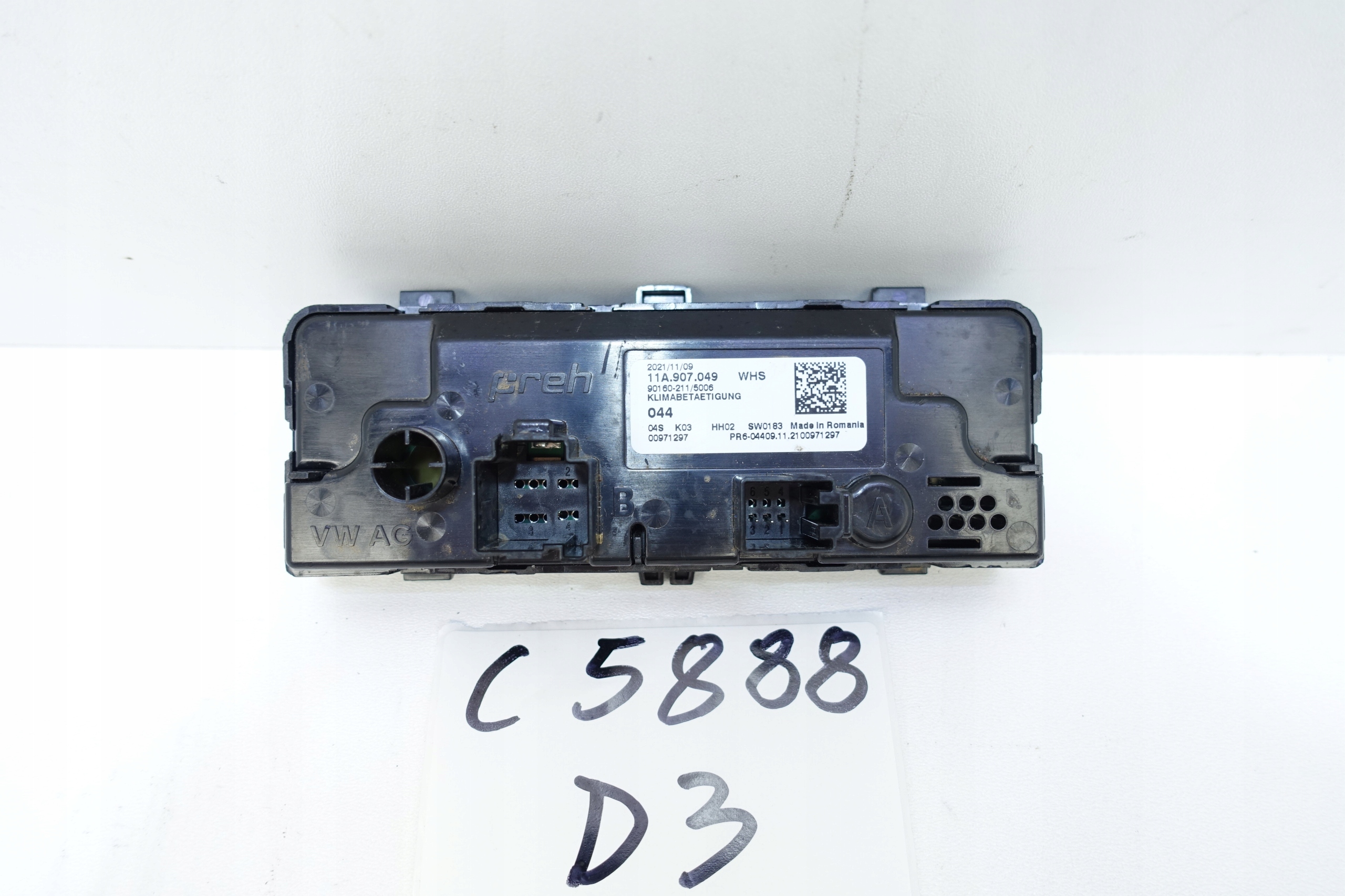 Unite commande clima VW SEAT SKODA 11A907049
