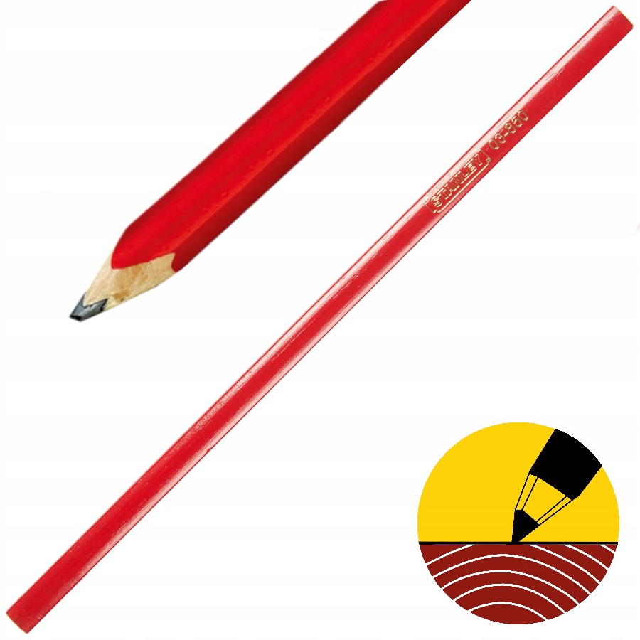 

Stanley 03-850 Ołówek Ciesielski Czerwony 176mm Hb