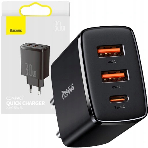 

Baseus Ładowarka Sieciowa Usb-c Usb 30W Pd Qc 3.0