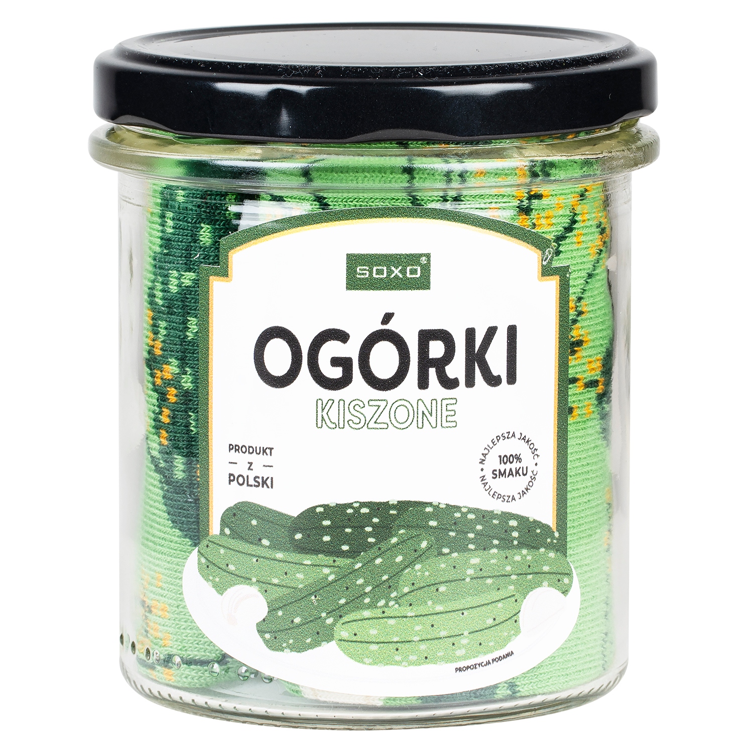Цветные мужские носки в банке SOXO огурцы Cut standard