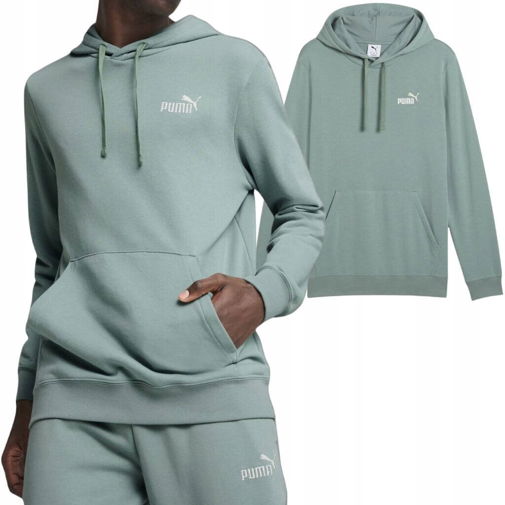 Mikina s kapucí Puma Ess sportovní pánská běžecká klokanka lehká XL