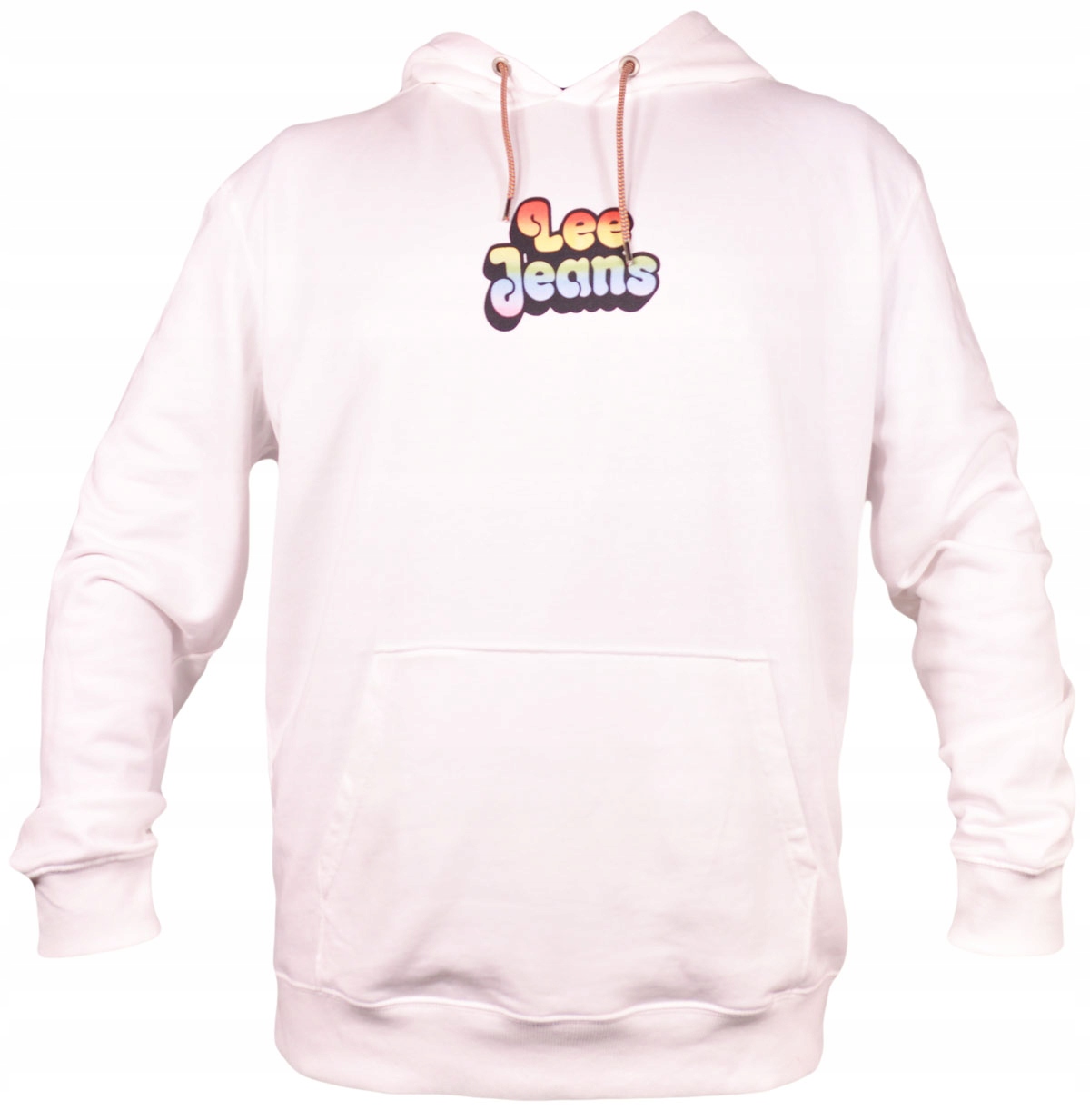 mikina Lee White s dlouhým rukávem Pride Hoodie M