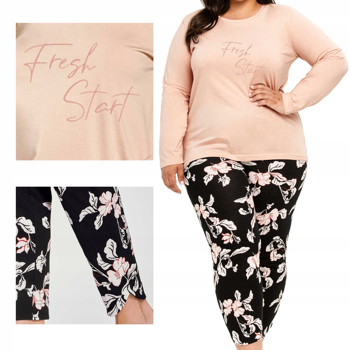 Taro Dámské pyžamo Katie 3255 béžové 2XL