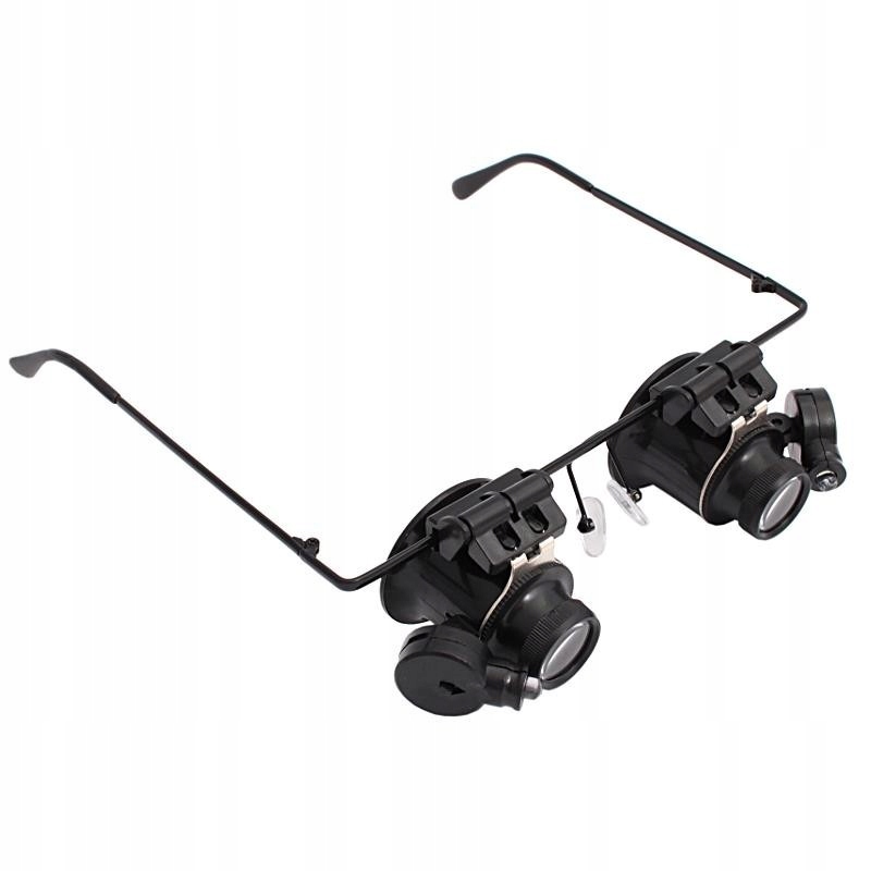 

Okulary zegarmistrzowskie lupa 20x podwójne Led