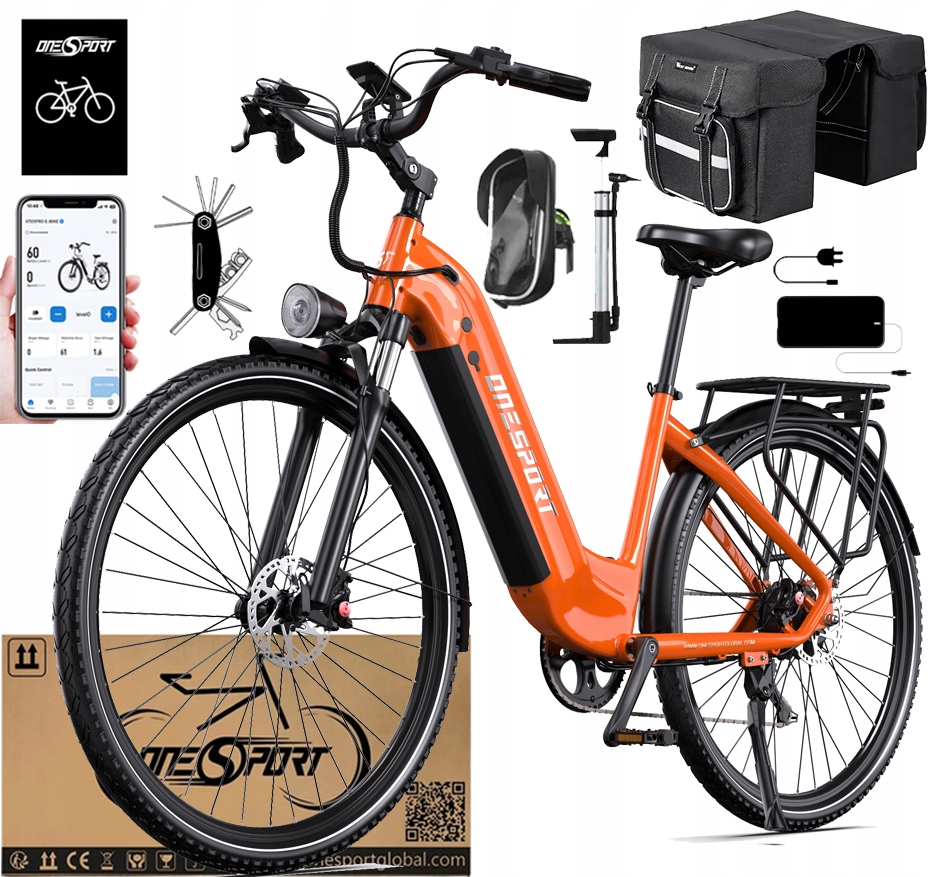 Onesport OT05 Pro Elektrokolo Město 22.5Ah 140km 27,5" +Dárek Pl