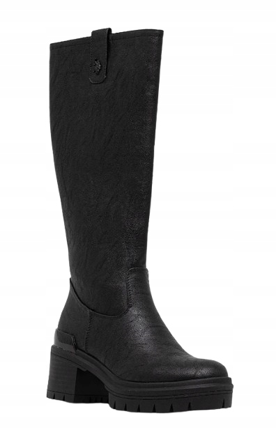 U.s. Polo Assn Černé Kozačky Kozačky S Ozdobou Na Podpatku 35 T6H