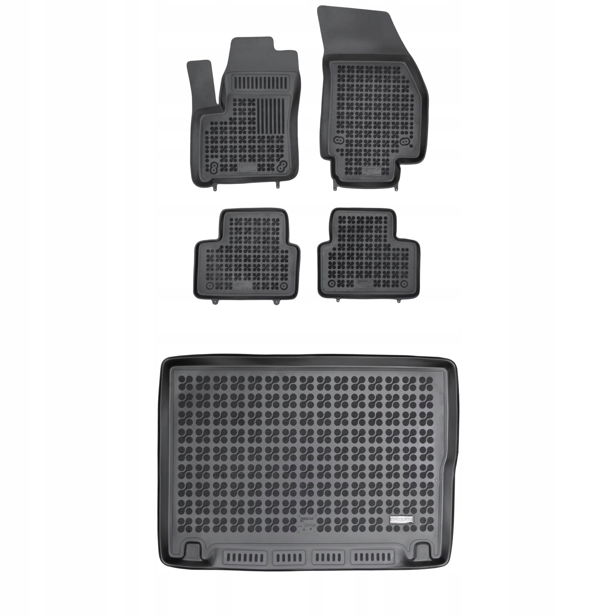 Gumová sada kobercov a rohoží Opel Meriva II B 2010-2014 horná podlaha baga