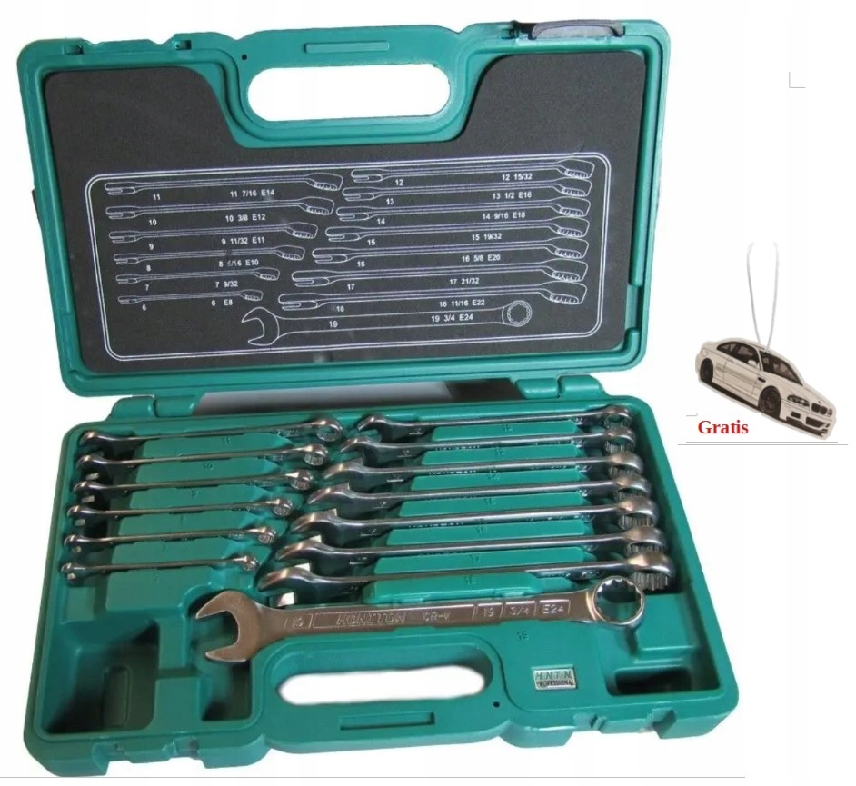 Klucze Płasko Oczkowe Honidrv 6-19mm 14sz Calowe Torx Honiton H0114+Gratis