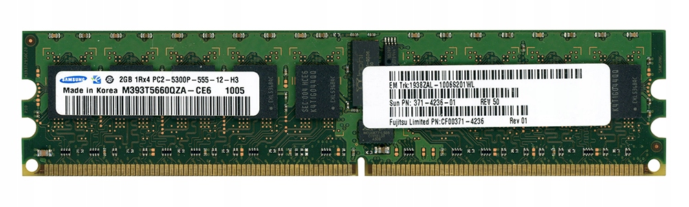 Sun 371-4236-01 M393T5660QZA-CE6 2GB DDR2 Reg Ecc