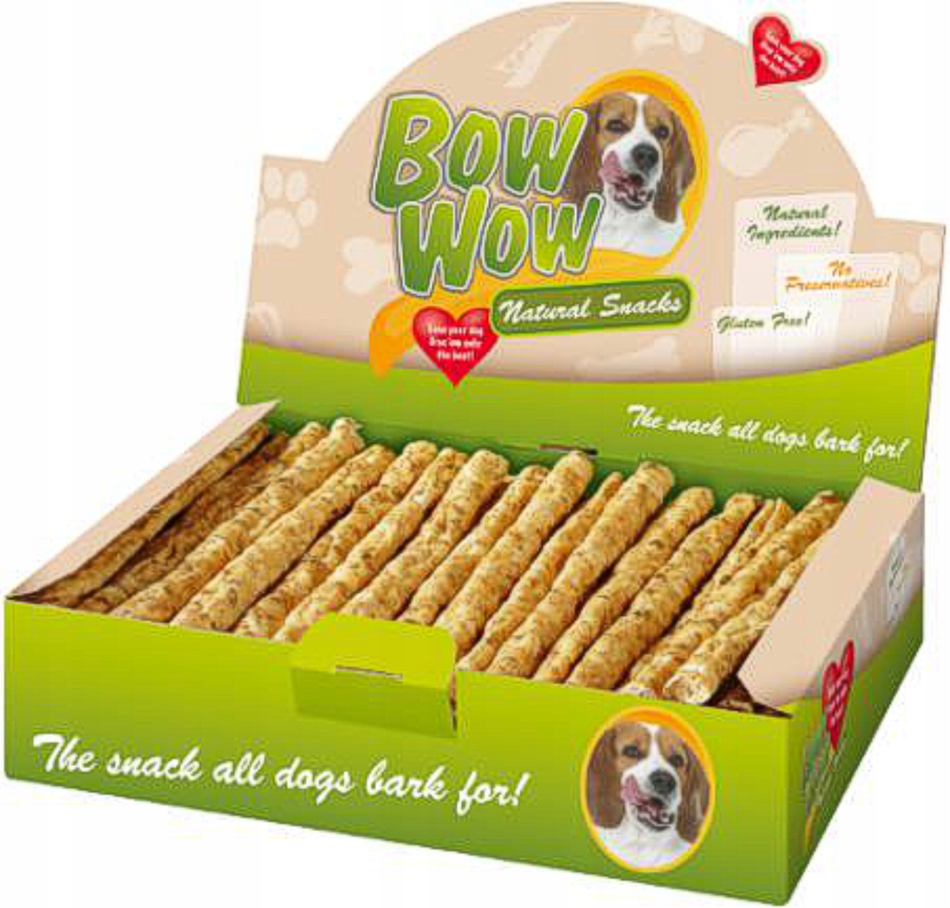 Levně Přírodní kousátko Bow Wow s hovězími plícemi bez obilovin 50 Ks